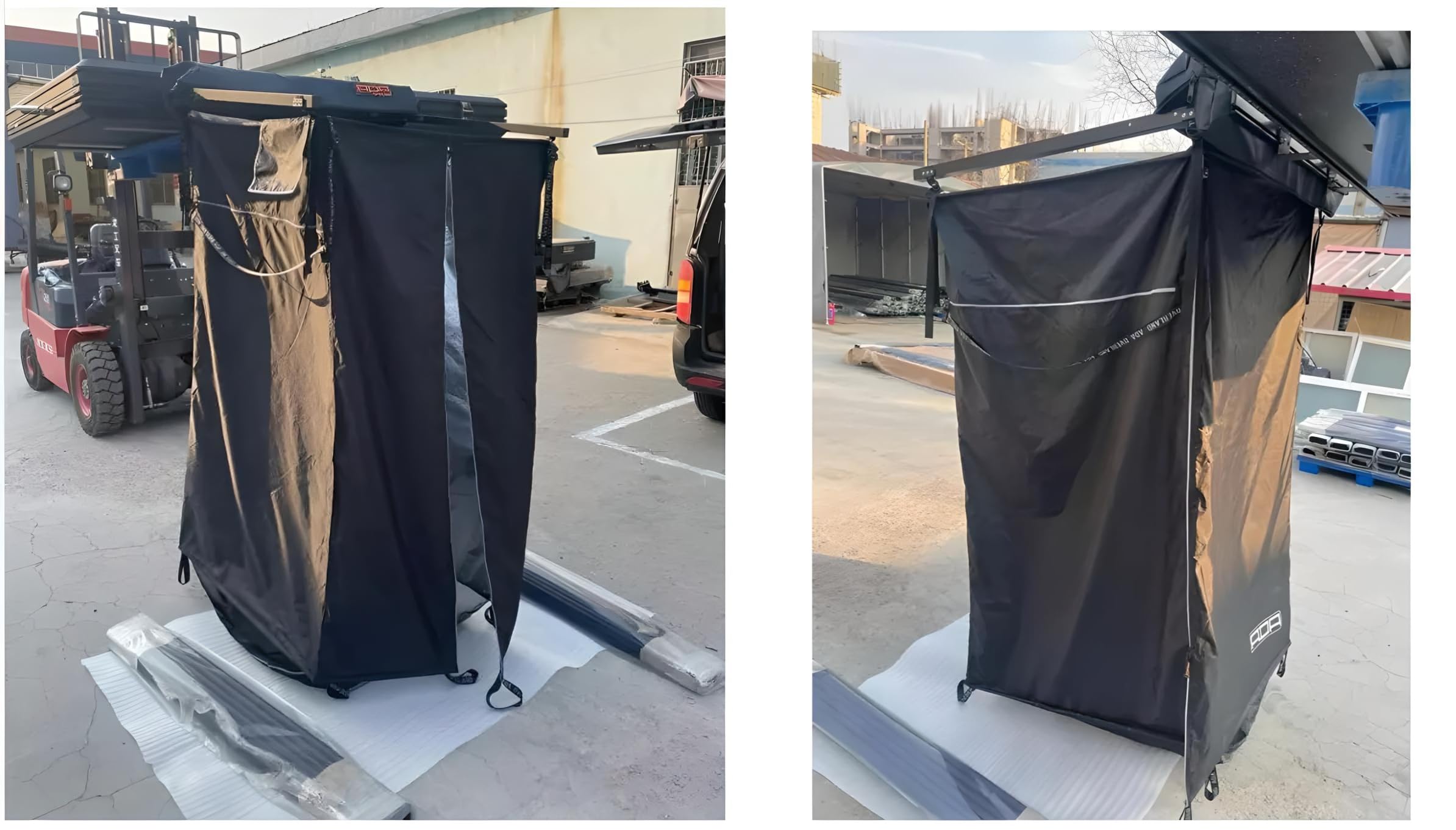 Autoduschzelt Duschzelt Dachzelt in Schwarz Campingdusche Duschvorhang