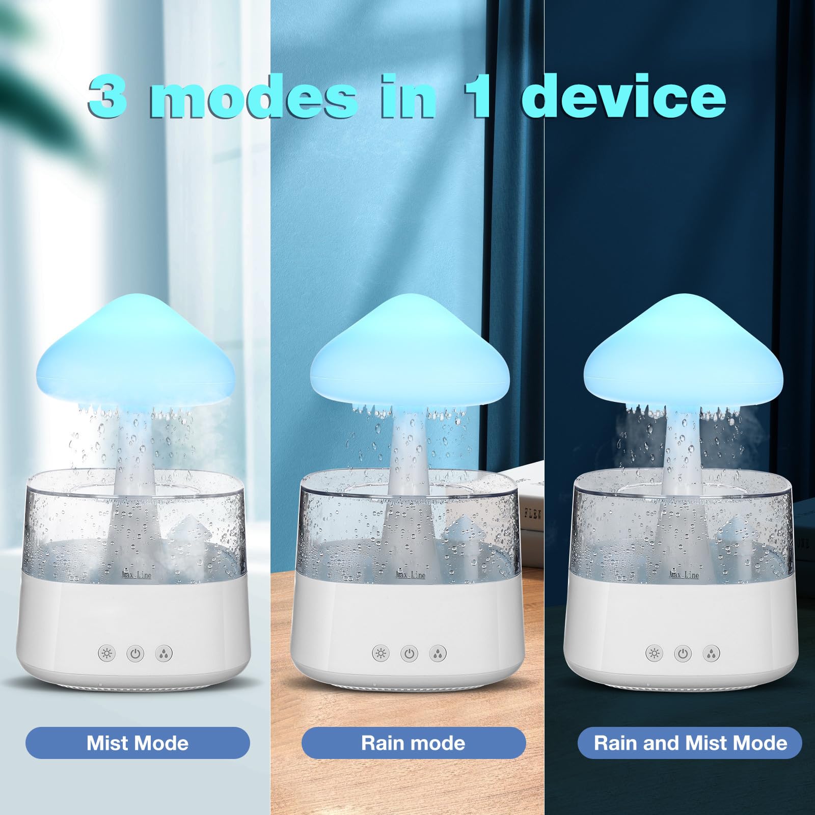 TOYANDONA Weißer Luftbefeuchter und Aroma Diffuser mit 450ml Kapazität Wolkenförmiges Design USB c Betrieb Weißes Nachtlicht für Schlafzimmer und Büro
