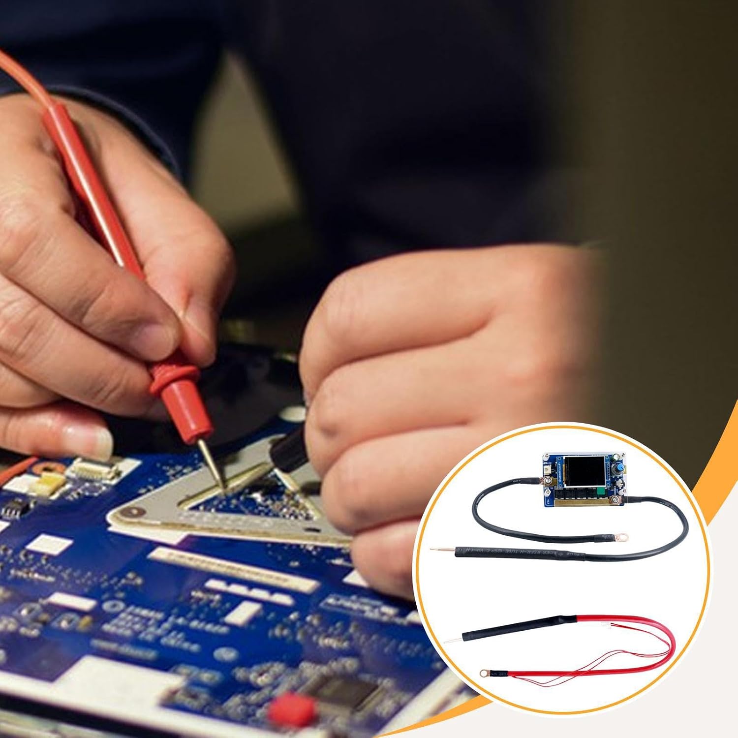 Spot Welder Control Board with Multiple Protection, Double Handheld Electronic Replacement, 5V-14V 2000A Input, Adjustable Timing & Display, Compact DIY Welding Equipment