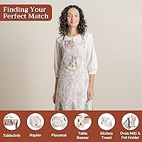 Vista 72 de Maison d' Hermine Delantal 100% de algodón para mujeres con bolsillo de cocina delantal de chef para hombres, decoración de Pascua