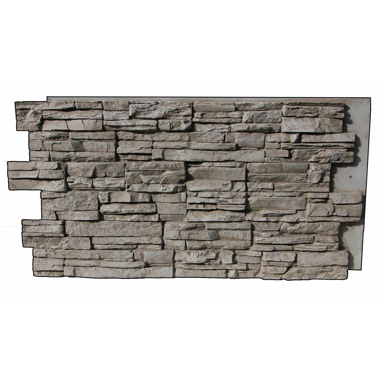 Photo 1 of Lightning Ridge Faux Stack Stone Panel - 24 in x 48 in - Biscotti Tan (43.50 Sq. ft. / Case) 6 Pack