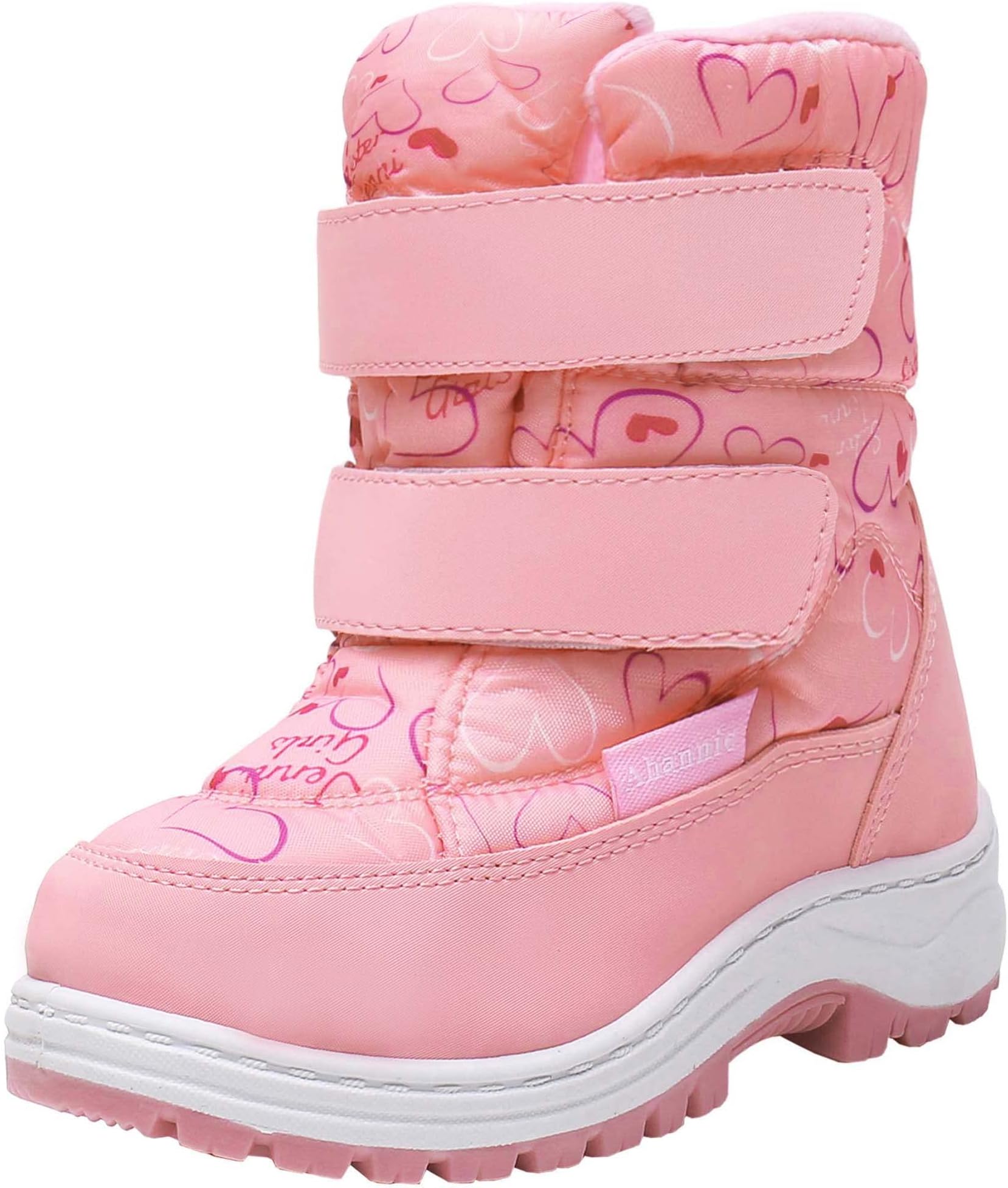 Ahannie Kids Boys Girls Snow Boots, Toddler Winter Warm Insulated Outdoor Boots