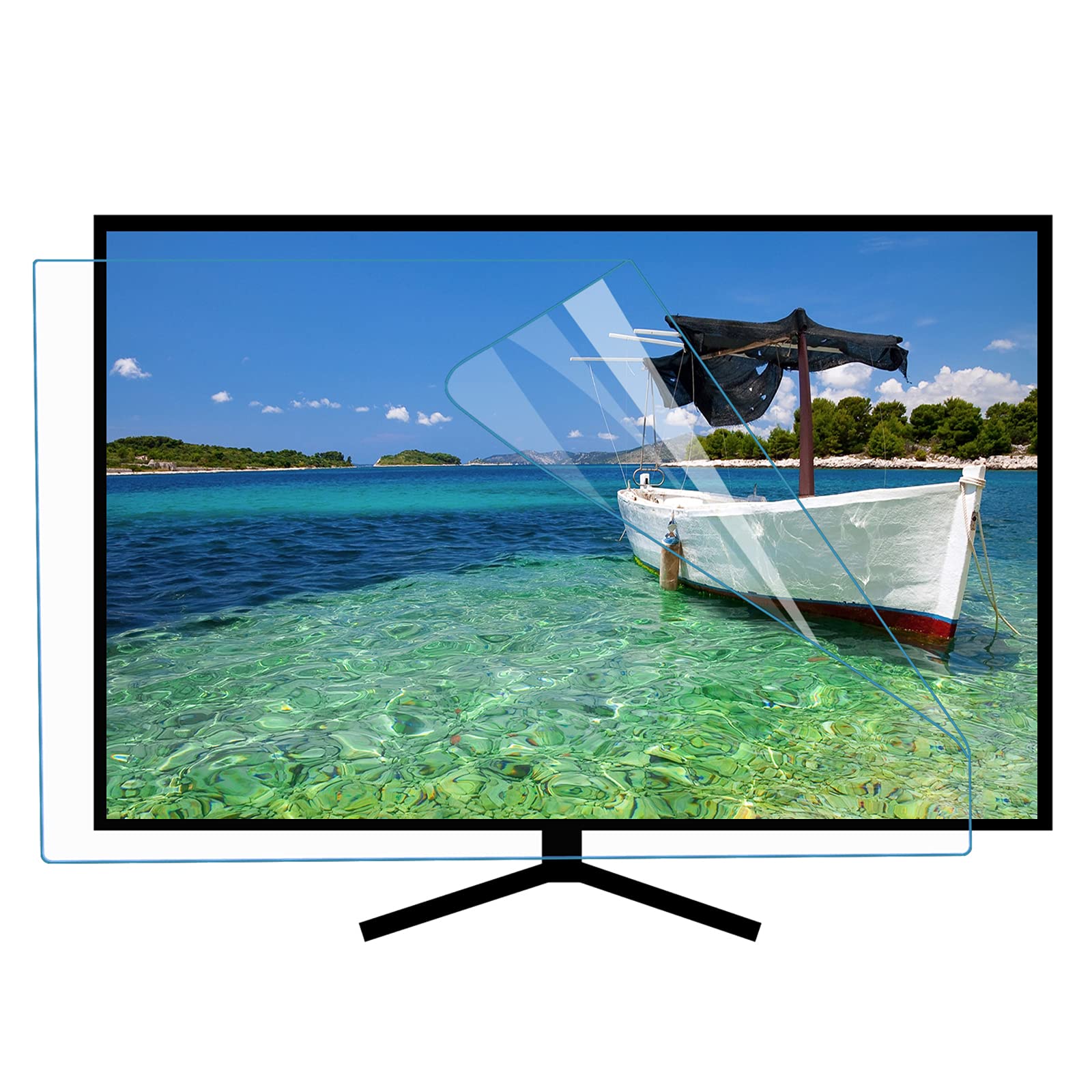 ZLSD 55-58 Inch Matte Anti-glare Film, Tv Screen Protector Anti-scratch Injury, No Bubble, Filter Out Blue Light That Relieve Computer Eye Strain and