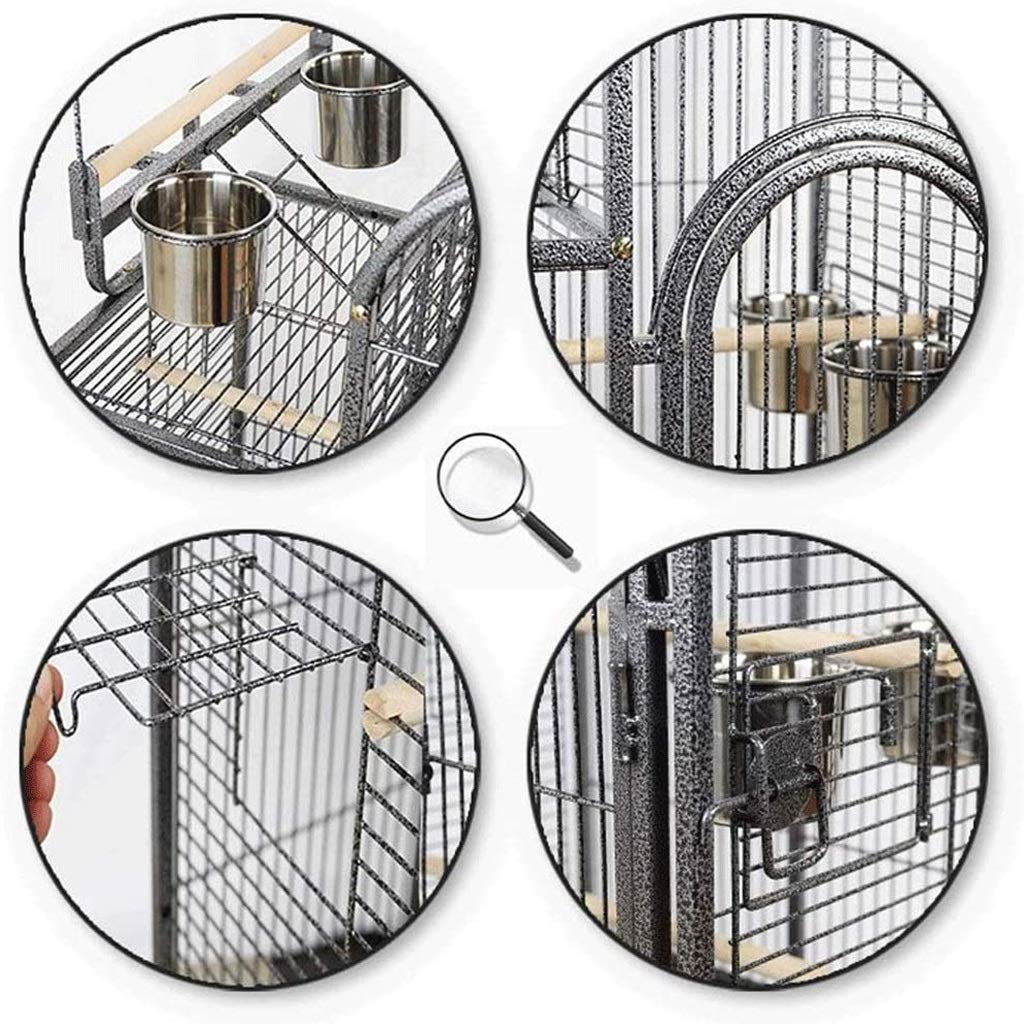 Amazon.co.jp: 鳥かご金属床置き大型セキセイインコ飼育ケージ黒お