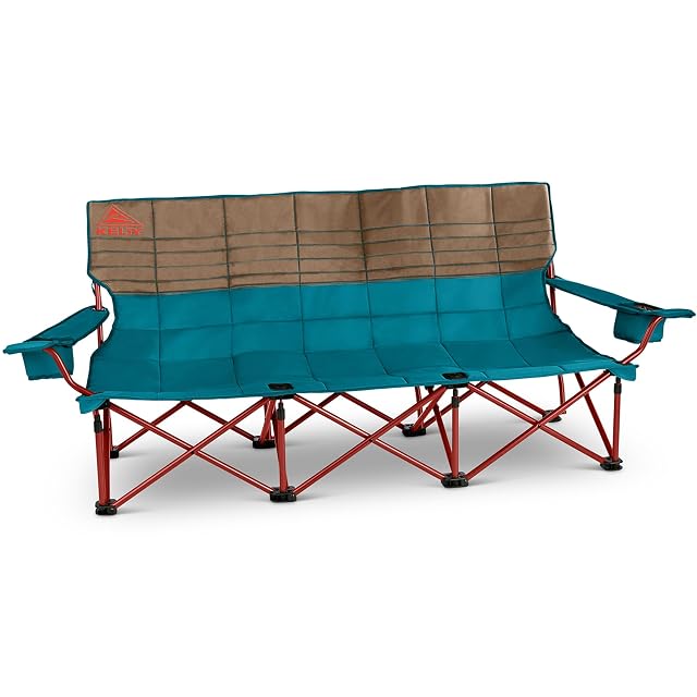 Kelty Lowdown Couch - 3 Person Capacity Camping Chair Extra Large and Sturdy Bench for Campsites Soccer Games