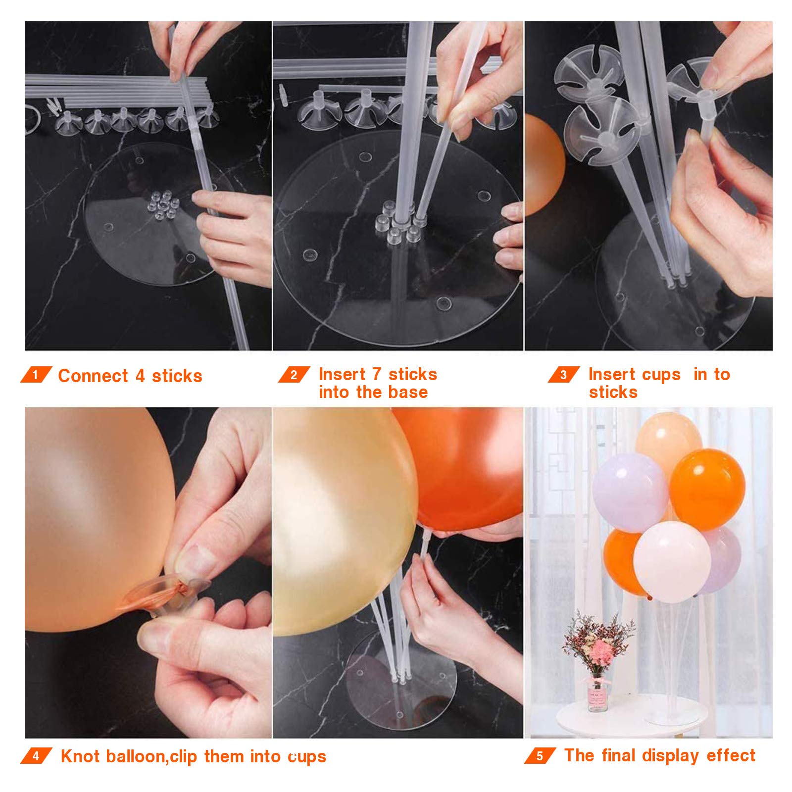 4 Stecche Porta Palloncini Riutilizzabili - Ideali Per Feste, Matrimoni E Compleanni - Foto 4