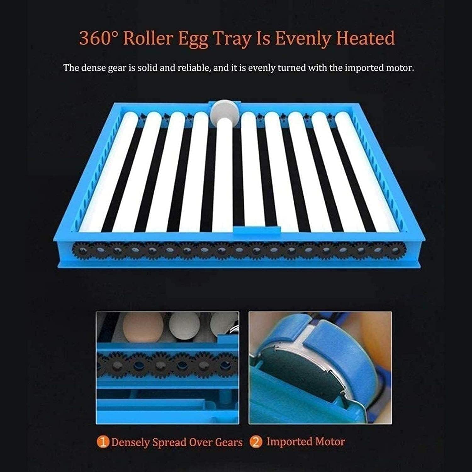 Egg Incubator 320 Eggs Automatic Turning Digital Hatcher Machine Poultry Breeder with Temperature Humidity Control LED Candler for Hatching Chickens Duck Quail Birds