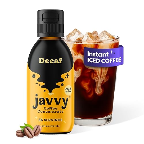 Javy Coffee - Concentrado descafeinado y micro-dosis de 30 veces de preparación fría, tostado artesanal, concentrado de café líquido, café frío