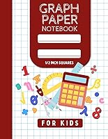 Vista 1 de Graph Paper Notebook For Kids Primary Graph Paper Notebook Quad Ruled 2 squares per inch Graph Paper Composition NotebookGrid Paper Notebook 100