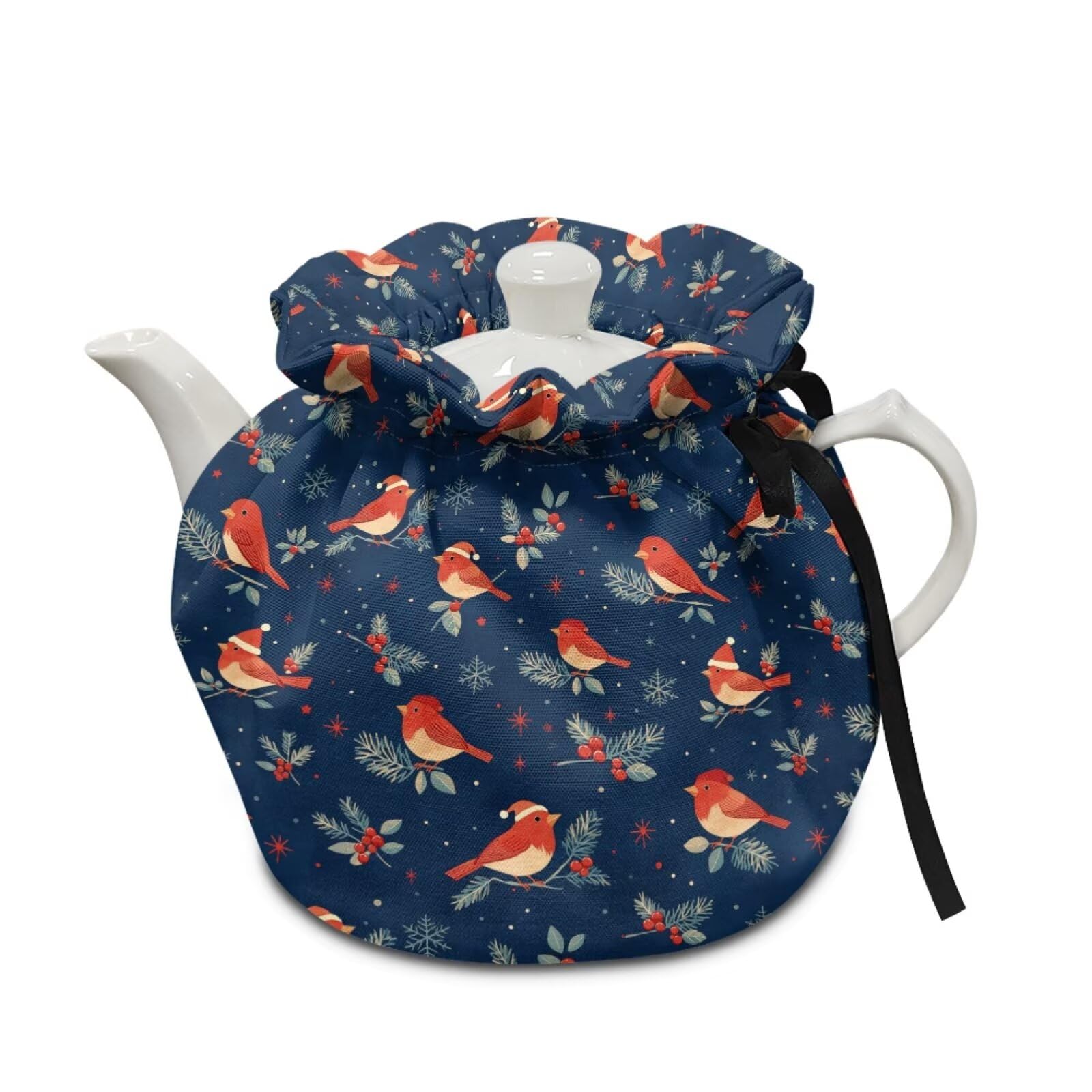Teapot Dust Cover, Tea Cosy with Drawstring Breakfast Warmer