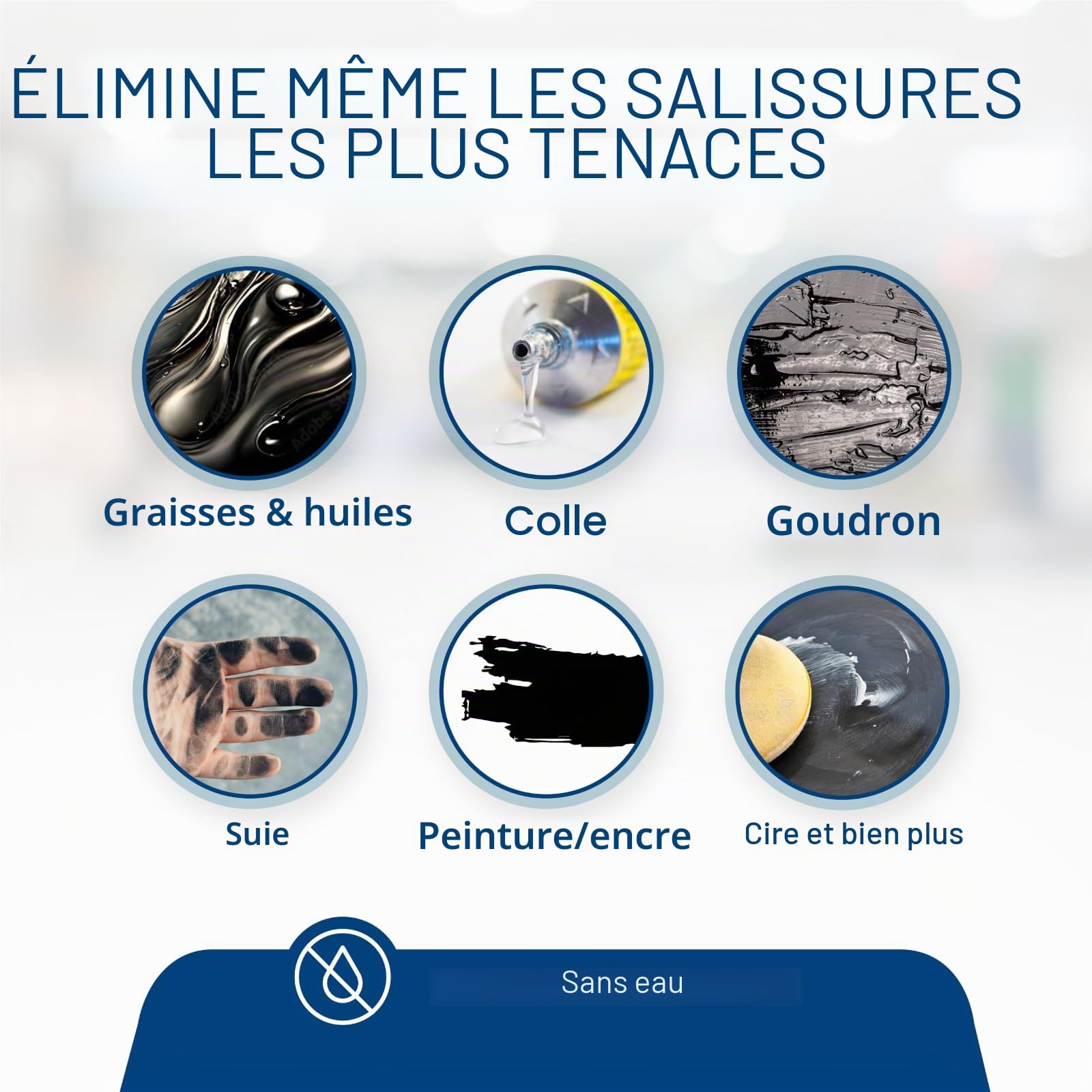 Lot de 6 SCRUBS dans un Seau - 72 Lingettes de Nettoyage pour les Mains par Seau, avec 6 Crayons et 6 Gommes DEWEPRO® SingleScrubs