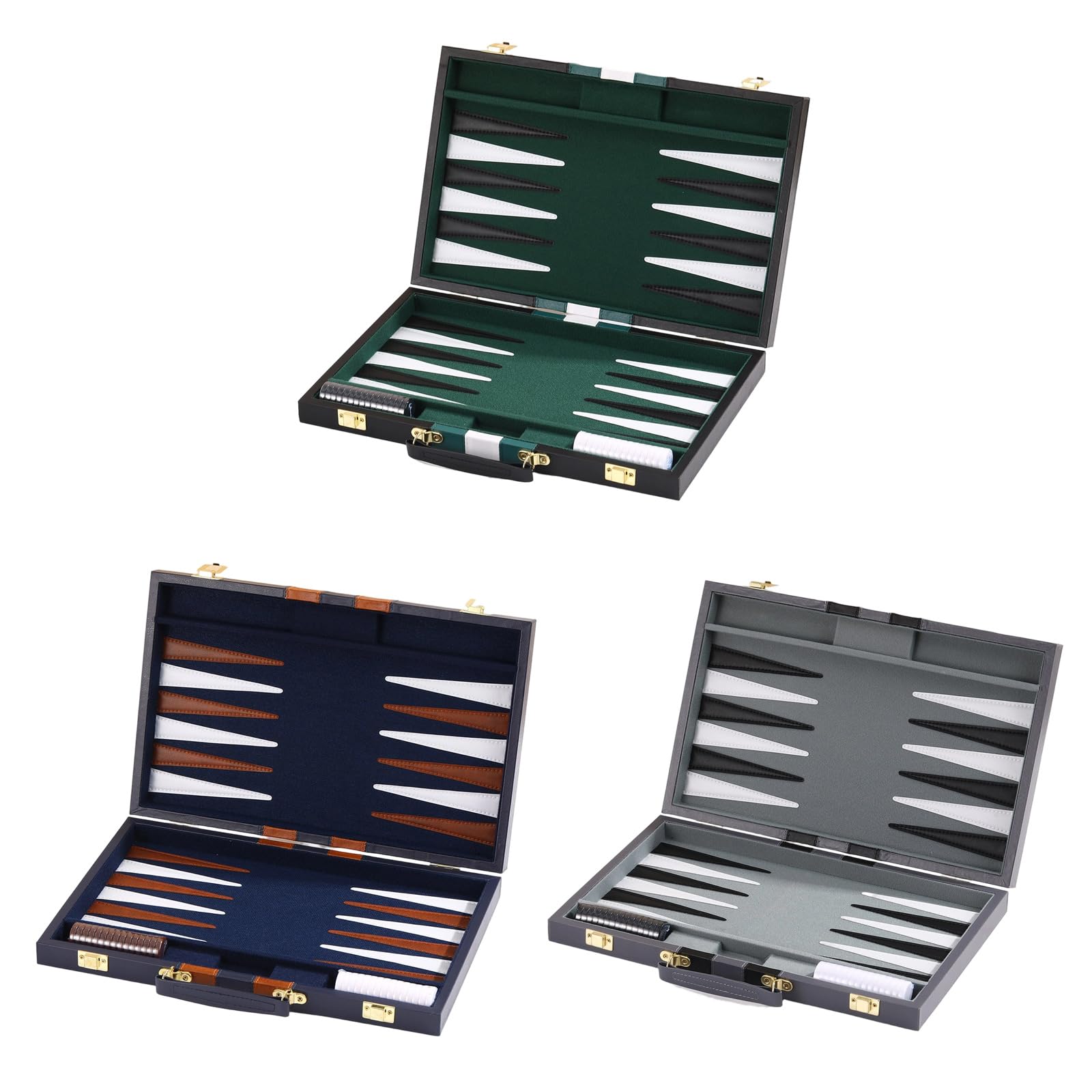 FOLODA Rolls Up - Tabla de backgammon plegable, color verde