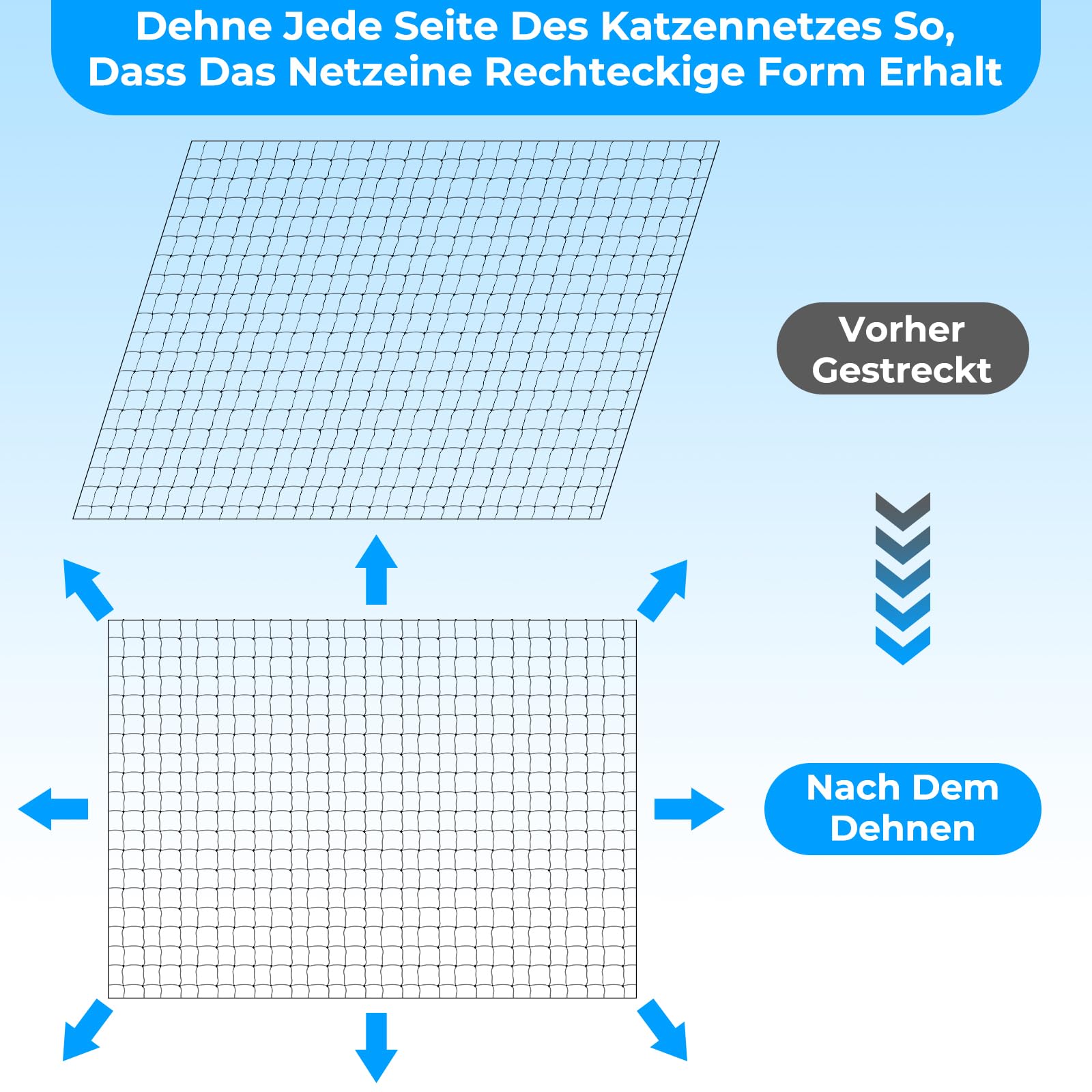 Katzennetz für Balkon Ohne Bohren, Katzennetz Drahtverstärkt, Transparentes Katzenschutznetz, Katzengitter Fenster ohne Bohren für Fenster Terrasse Tür Innen und Außen (6x3m)