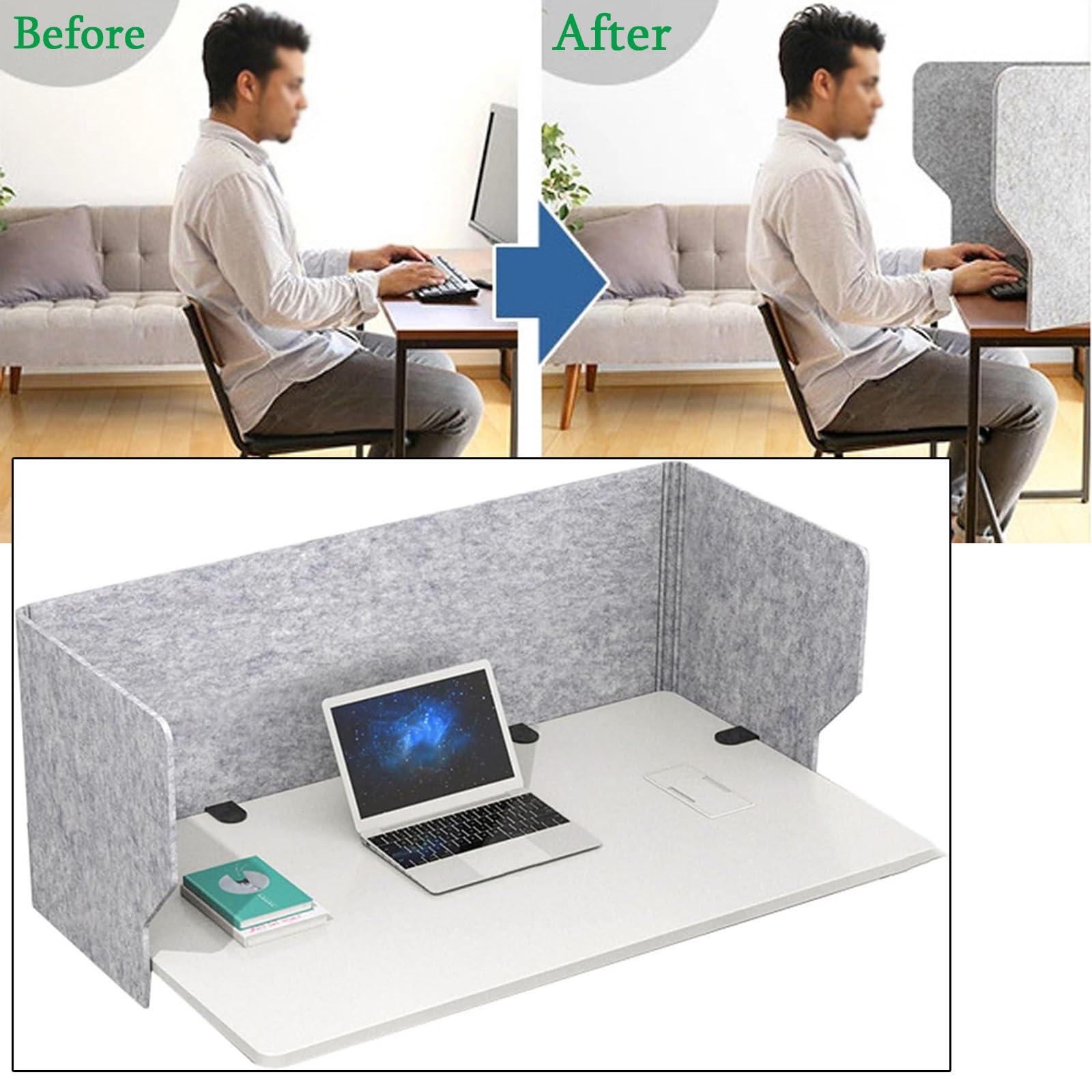 Cloison Acoustique Pour Meuble Séparateur De Bureau Acoustique Bleu