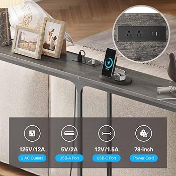 Amazon｜DEPAD 70インチ コンソールテーブル コンセント付き (AC