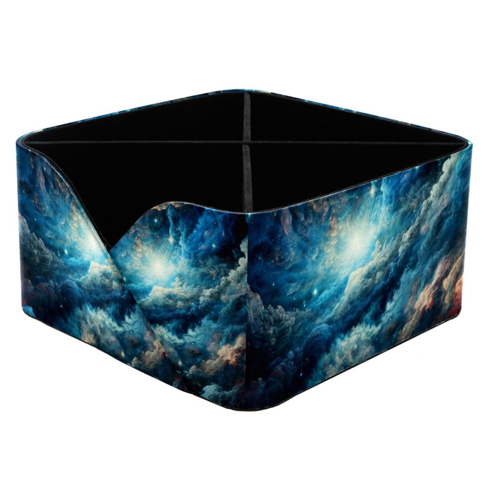 Porte-stylo galaxie bleue pour un bureau d'étudiant ou une coiffeuse rangée