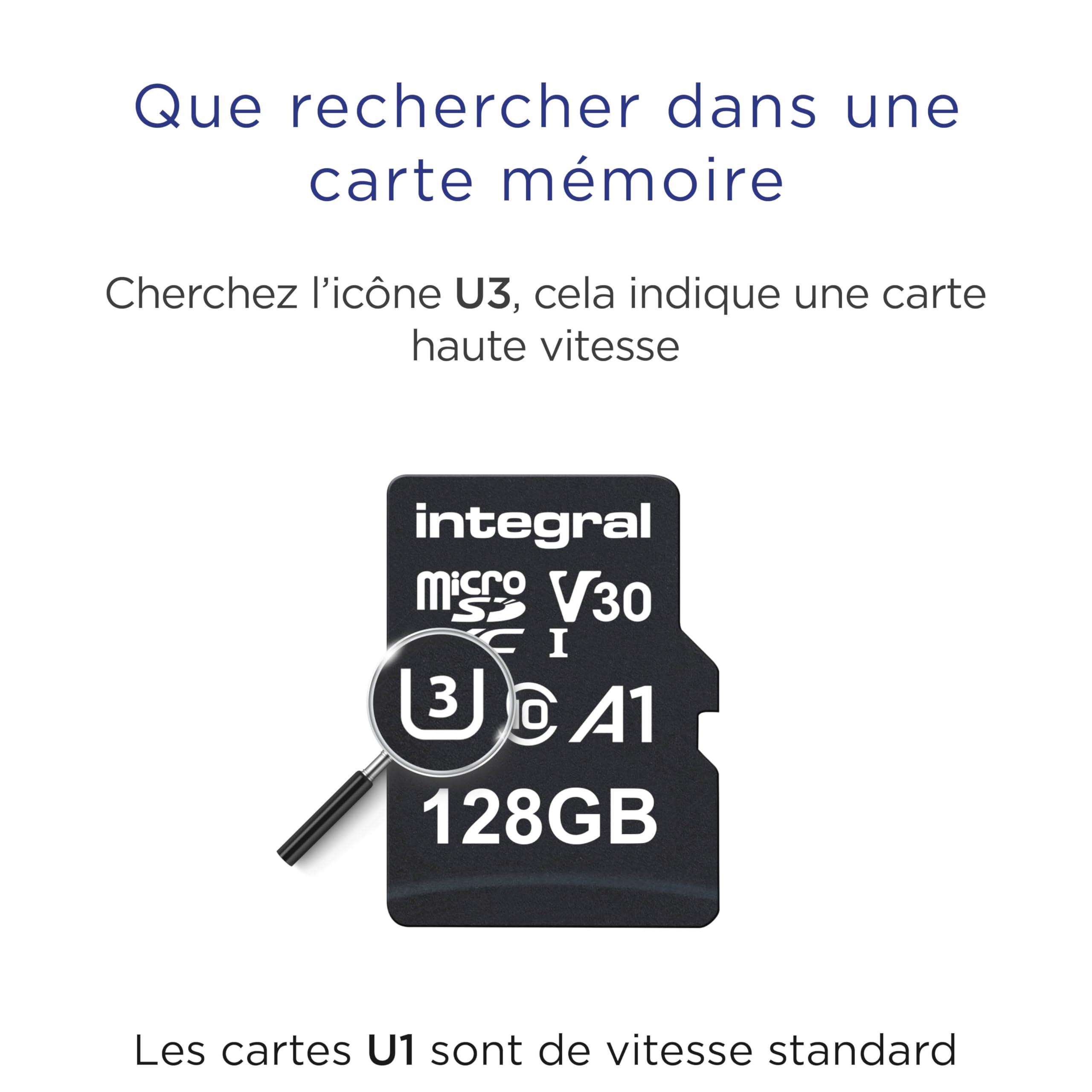 Integral Scheda Micro SD da 128 GB 4K Video Premium ad alta velocità SDXC fino a 100 MB s velocità di lettura e 50 MB s velocità di scrittura V30 C10 U3 UHS-I A1