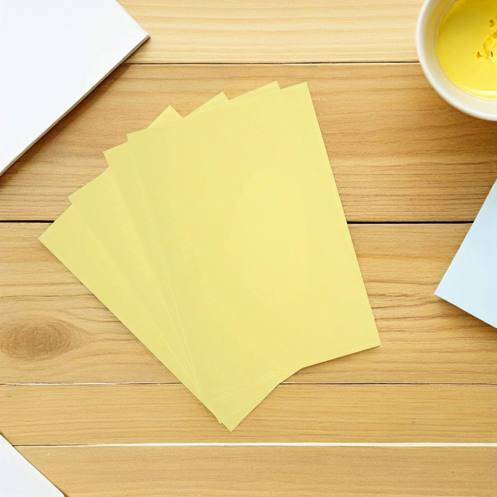 200 pezzi Carta Copiativa Gialla Multiuso per Stampa e Scrittura Carta Colorata Liscia per Inviti Artigianato e Uso Ufficio