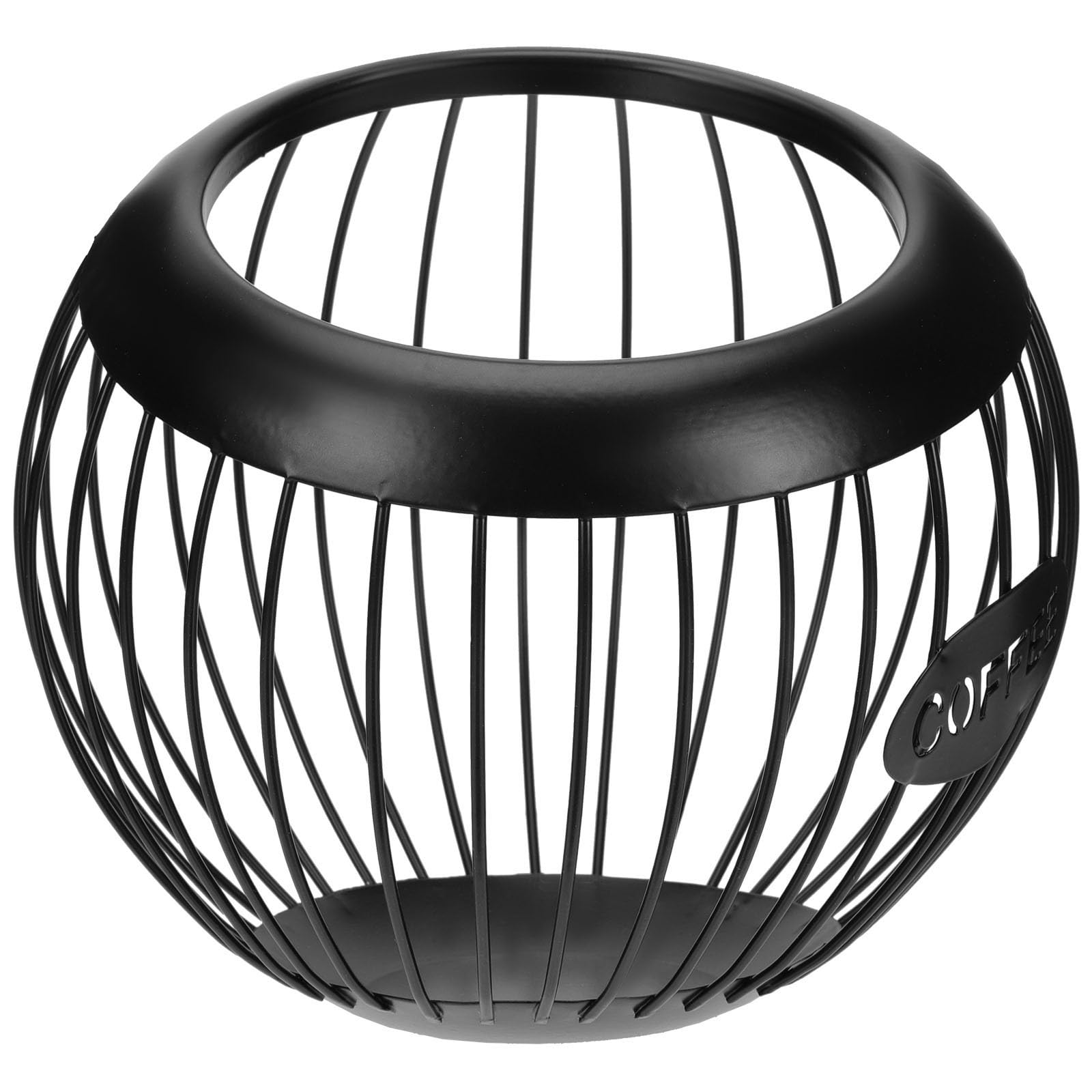 Cesta de hierro negra para almacenamiento de cápsulas y snacks