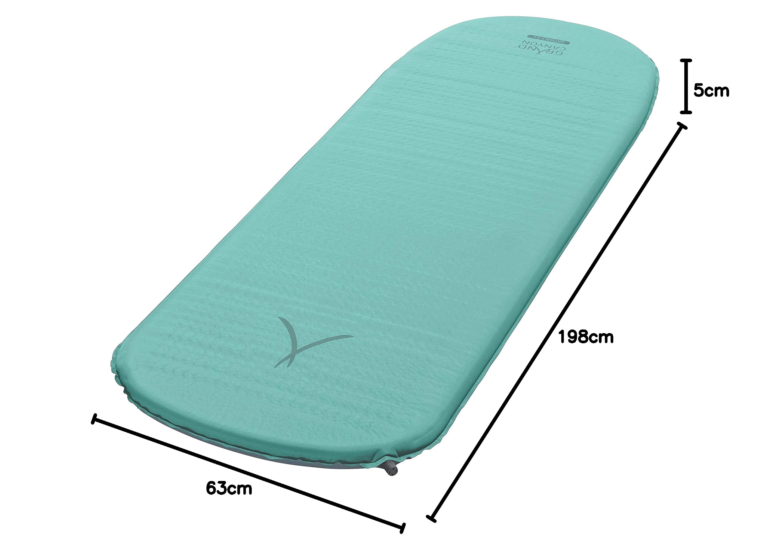 Grand Canyon Hattan 5,0 cm d'épaisseur - Tapis de Couchage autogonflant - pour Le Camping, Le Trekking, la Vie en Plein air
