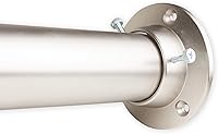 Rod Desyne 1.5" Heavy Duty Adjustable Closet Rod 48-84" Satin Nickel Steel w/ Sockets - Premium Closet Organizer
