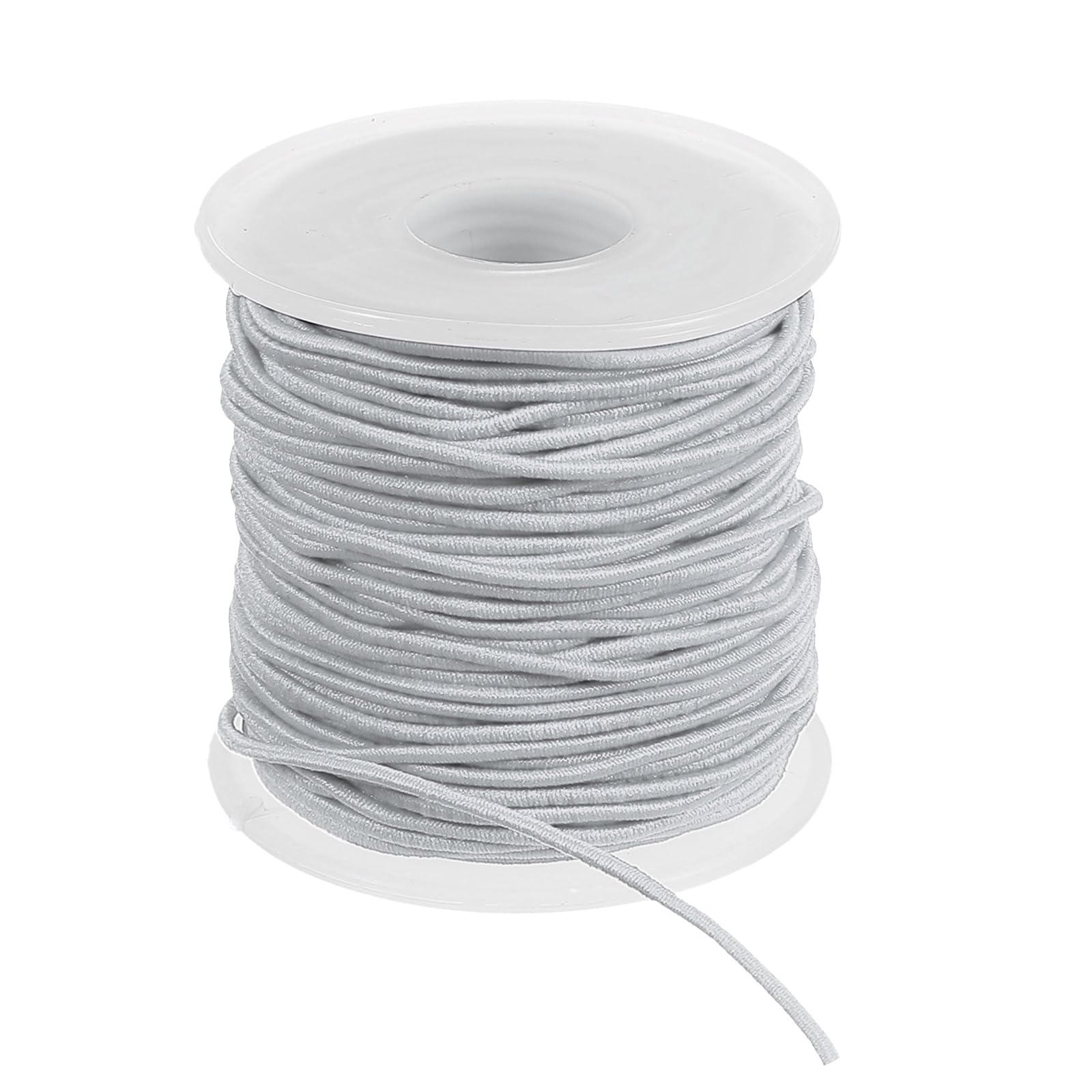 PATIKIL Elastic String for Bracelet 164 Ft/50 Meter Length 1.5 mm Dia, 1 Roll Sturdy Stretchy String Cord for Jewelry Making Necklace Beading Craft DIY, Gray