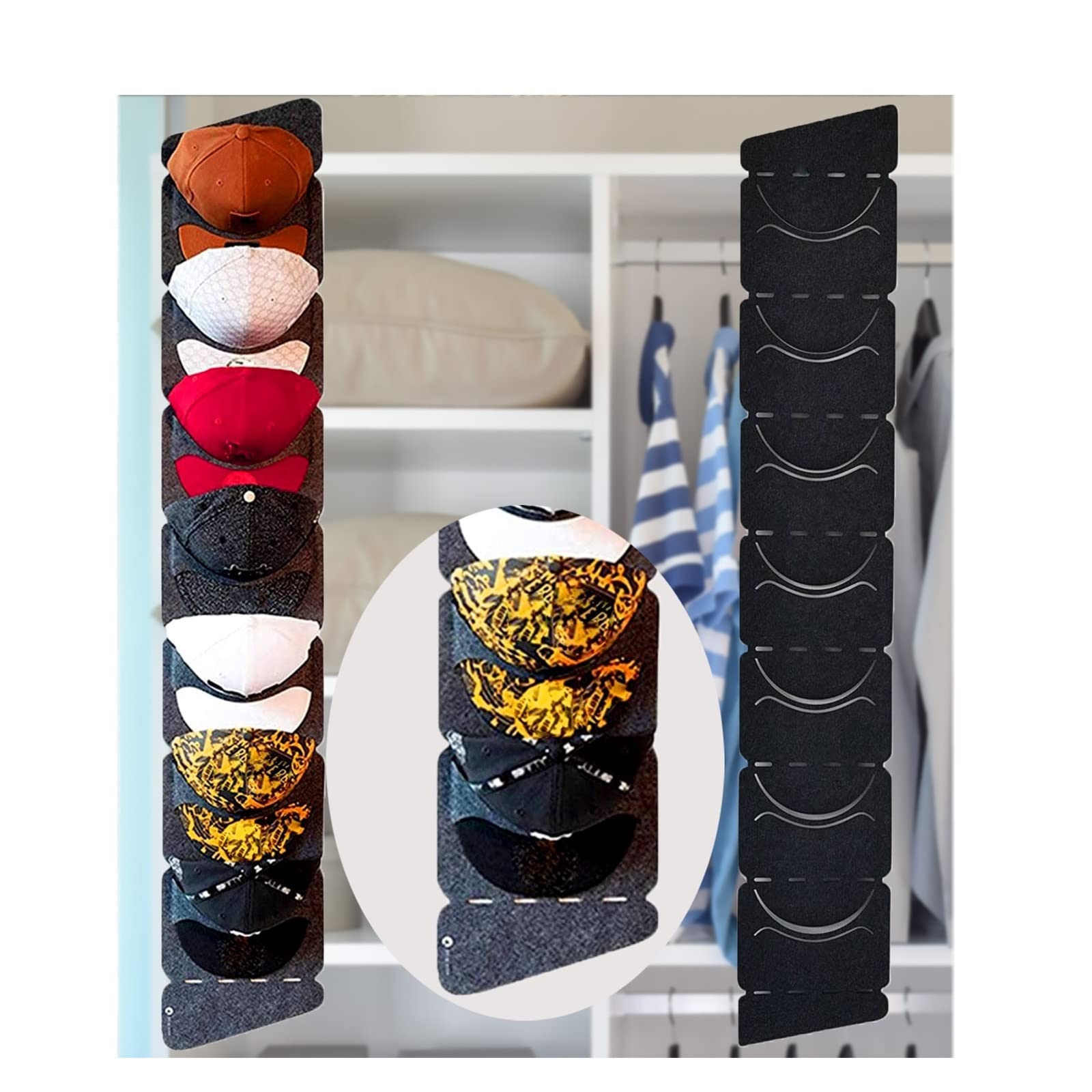 Organisateur De Casquettes Avec Couvercle Transparent - Boîte Rangement 41x25x17 Cm, Tissu Oxford, Jusqu'à 14 Casquettes