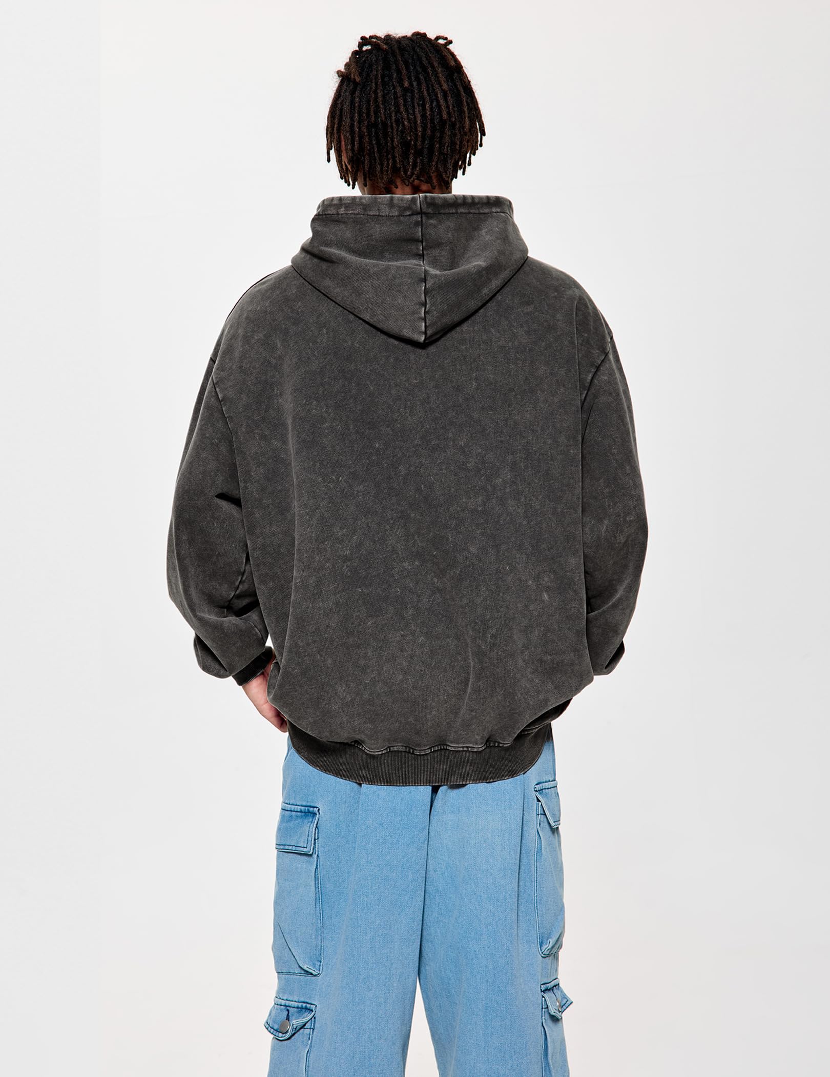 Vamtac Felpa con cappuccio con grafica fulminea da uomo oversize unisex con cappuccio Y2k vintage pullover con cappuccio