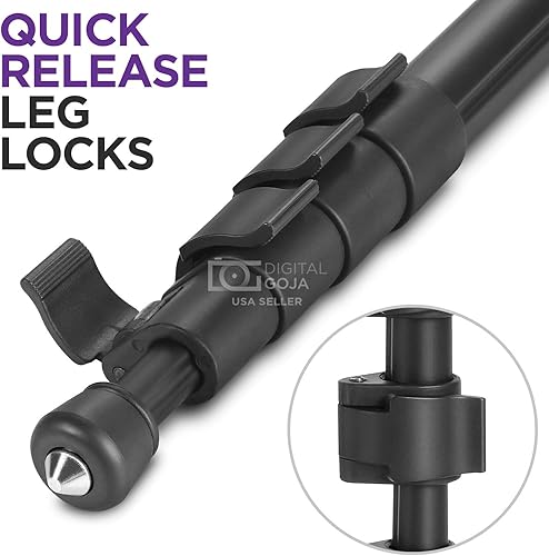 Miniatura 7 de Altura Photo Monopod de cámara de 62 pulgadas - Monopod resistente para cámaras Canon Nikon y Sony sin espejo y DSLR monoópode de fotografía