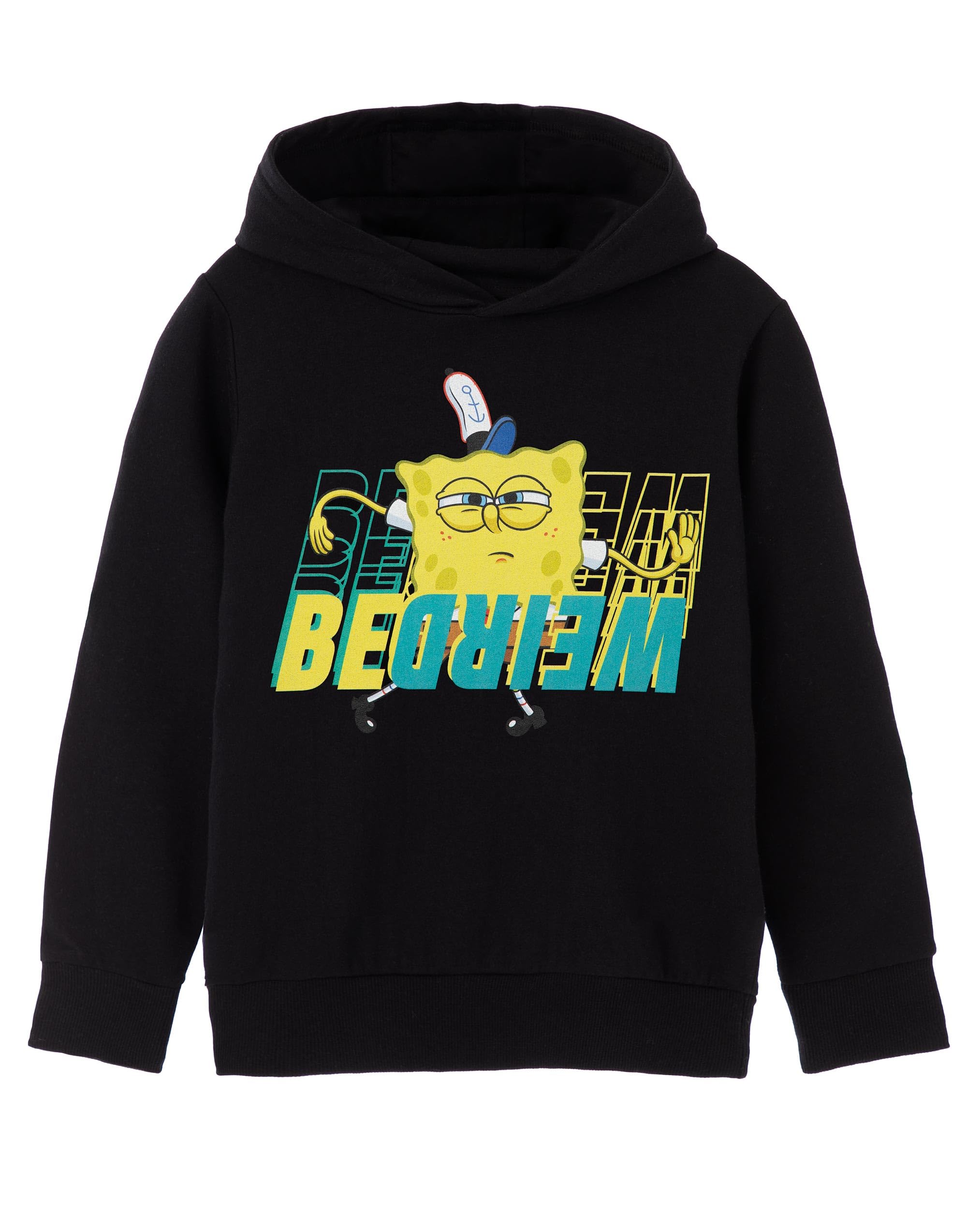 SpongeBob SquarePants Be Weird Kids Black Hoodie - Size 9-10 Years - Officially Licensed