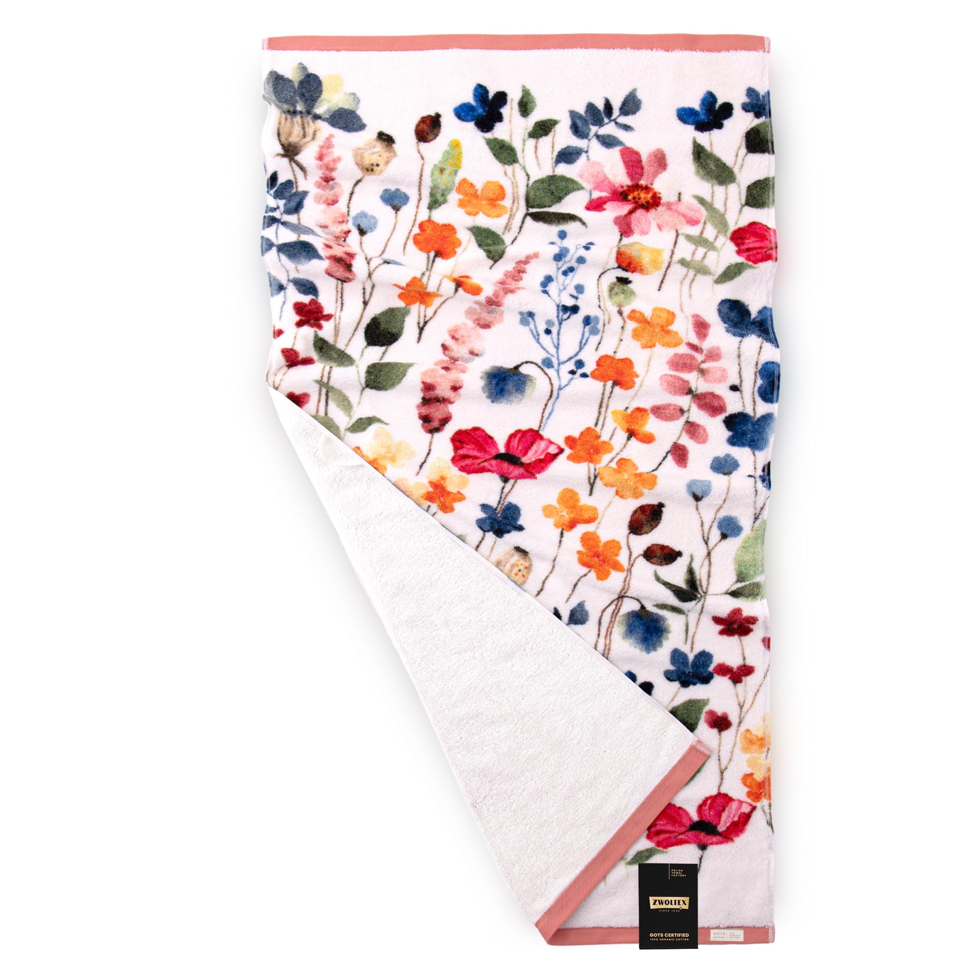 ZWOLTEX - Handtücher Premium Art Design - Meadow, Groß Bedrucktes Handtuch 70x140 cm, Badehandtuch aus 100% Organic Baumwolle 650g mit GOTS-Zertifikat, Weich und Saugfähig Towel