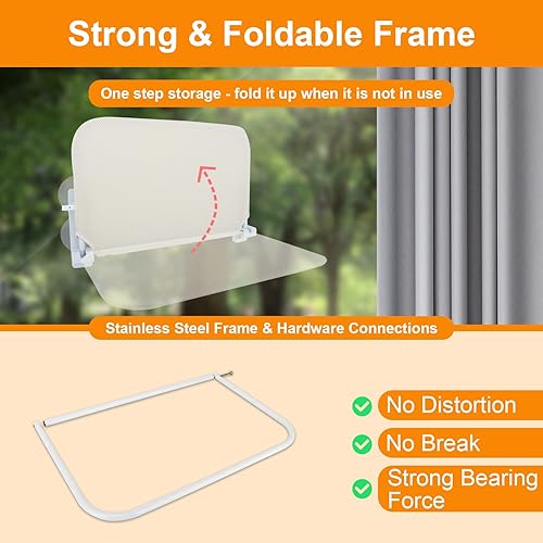Miniatura 5 de 2 perchas grandes para ventana de gato hamaca para gato hamaca para ventana de gato para pared con 4 ventosas fuertes camas plegables para gatos de