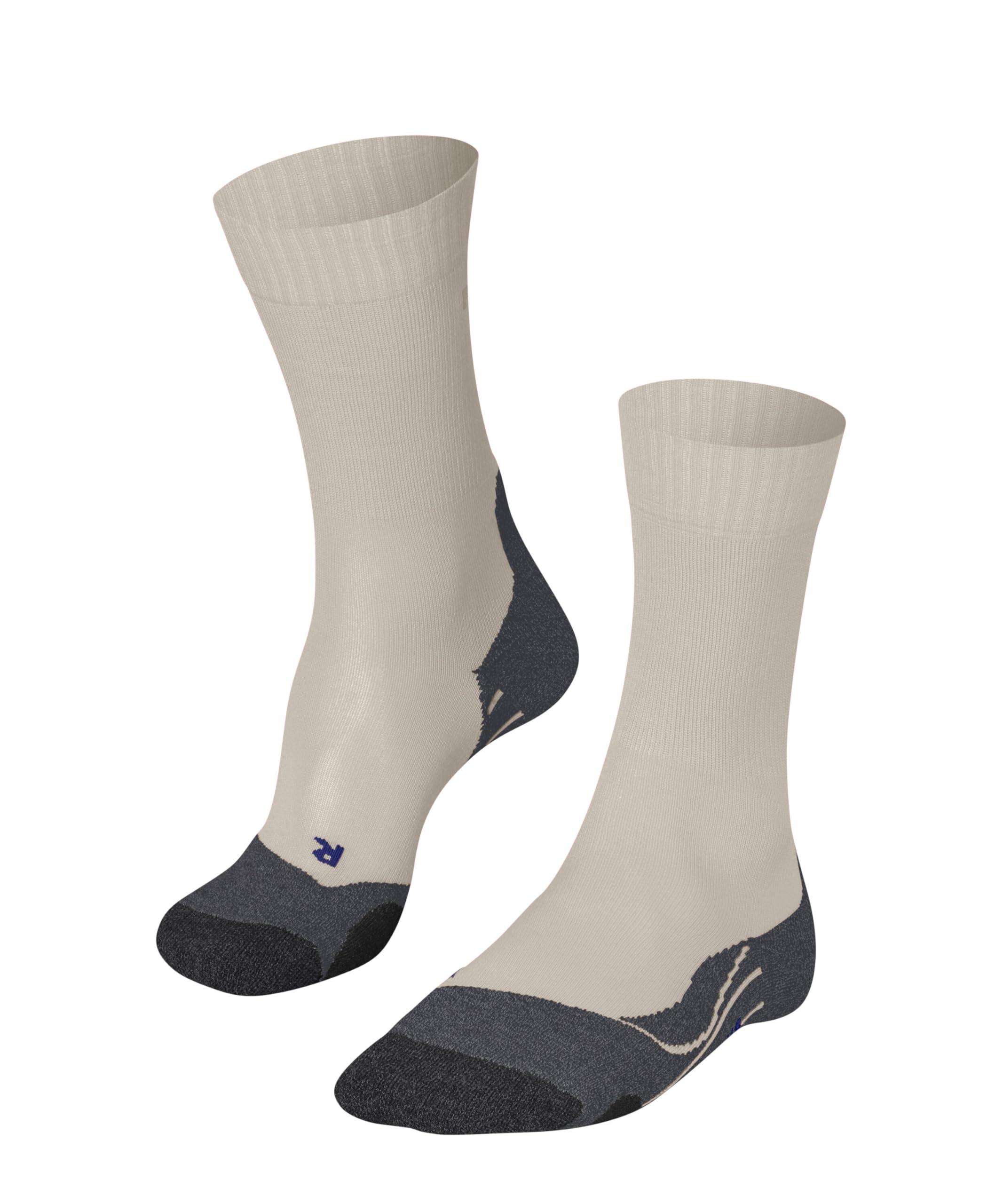 FALKE Women's TK2 Explore Cool W So Lyocell Functional Yarn Thick Anti-Blister Hiking Socks 1 Pair, Beige Natural 4200, 5.5-6.5