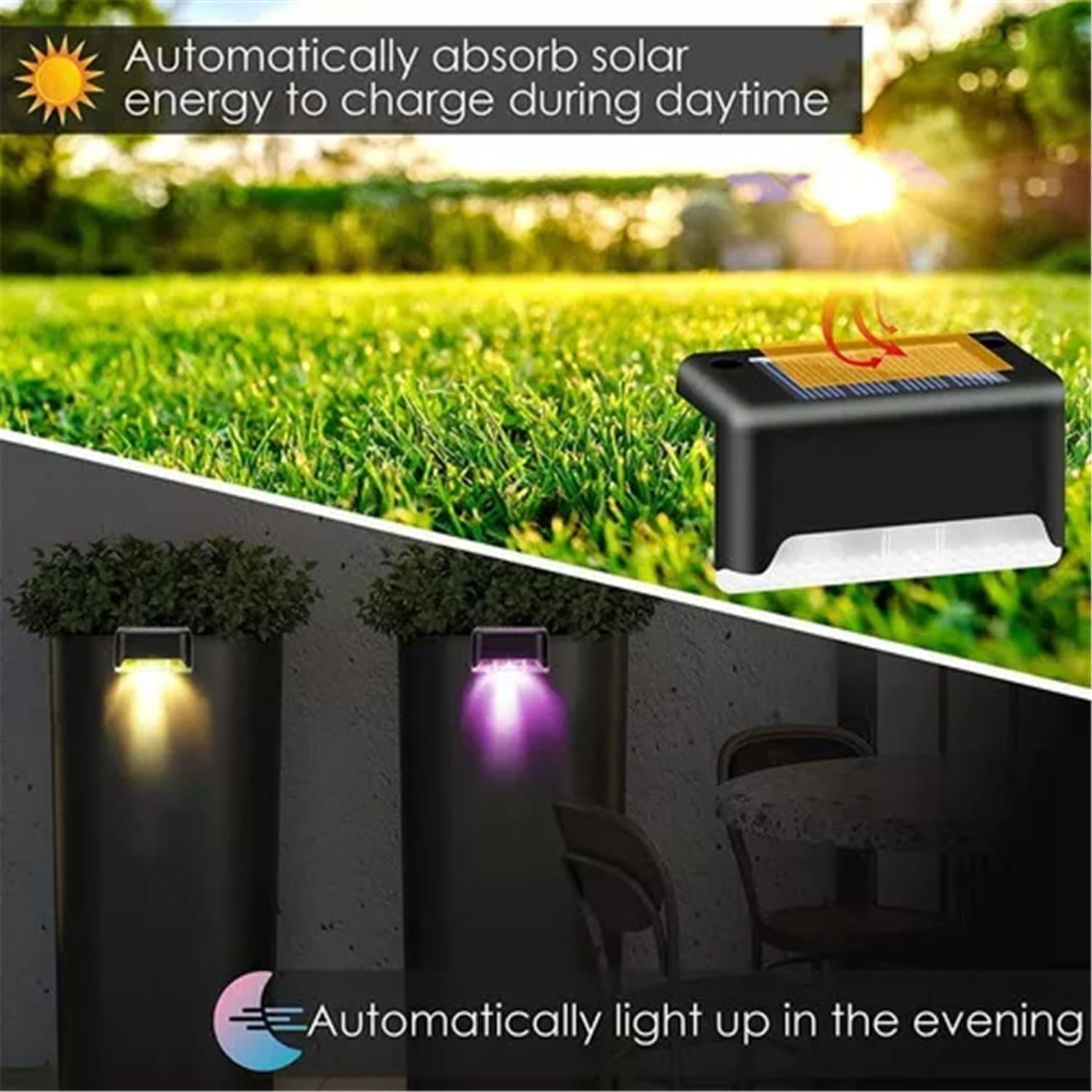 8X Solar Step Lights Outdoor Deck Pathway Yard Patio LED Decor Lighting