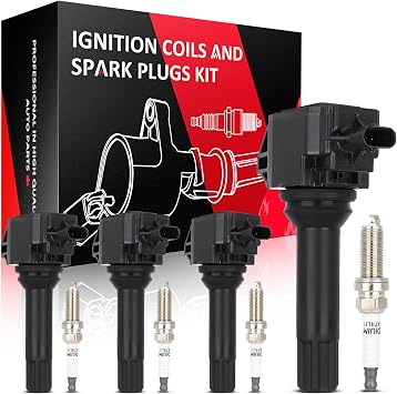 4 Ignition Coils with 4 Iridium Spark Plugs fit for 2013-2014 for Scion for FR-S 2.0L H4,2013-2014 for Subaru for BRZ 2.0L H4 Ignition Coil Pack Replacement UF710, 22433AA651