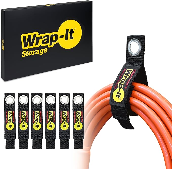 Wrap-It Storage Heavy-Duty Straps 7-inch 6 Pack
