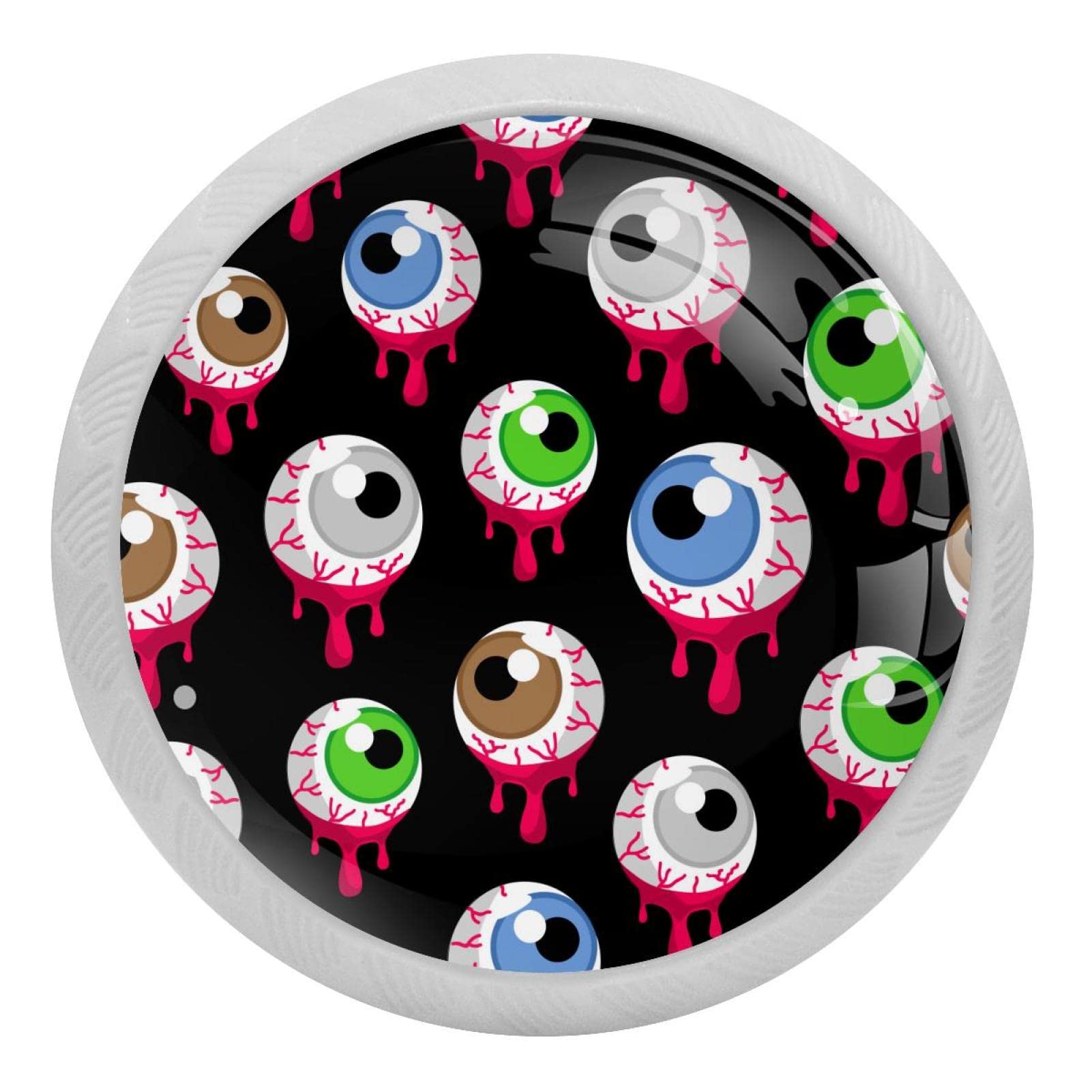Boutons de tiroir en verre fluorescent blanc pour éviter le noir