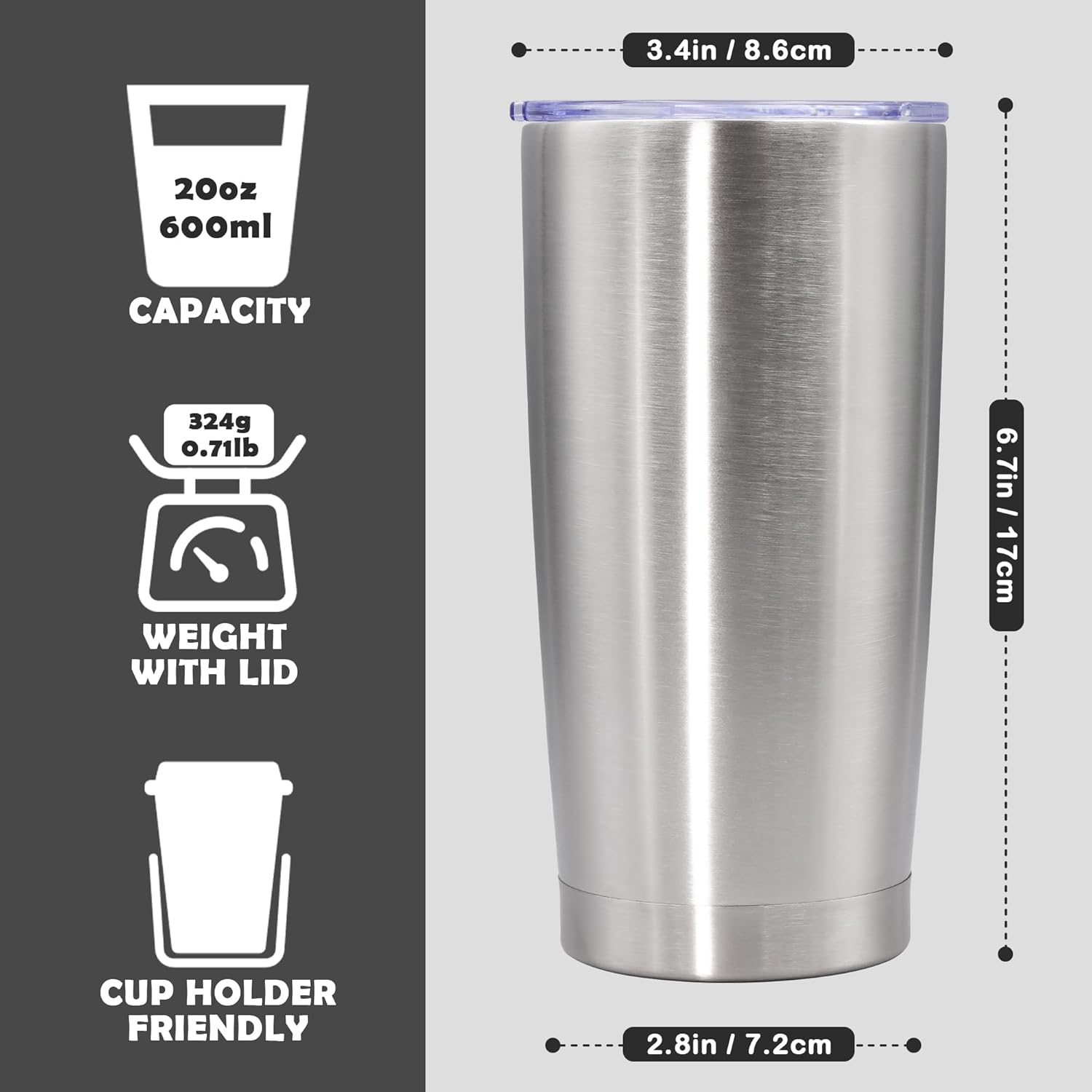 20oz Tumbler Bulk Stainless Steel Tumbler Cup with Lid Vacuum Insulated Double Wall Travel Mug, Durable Powder Coated Travel Coffee Tumbler Mug for Hot & Cold Drinks, Mix,12 Pack - Image 4