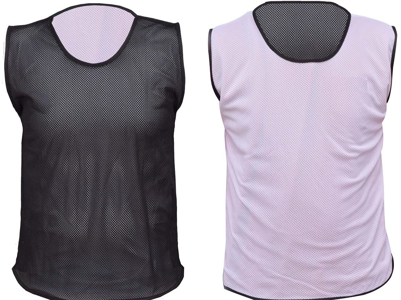 PROSTYLE SPORTS Football Training Reversible Bibs Football Netball Rugby Hockey Cricket XXS-3XL (Black/White, Mens (Small - Medium))