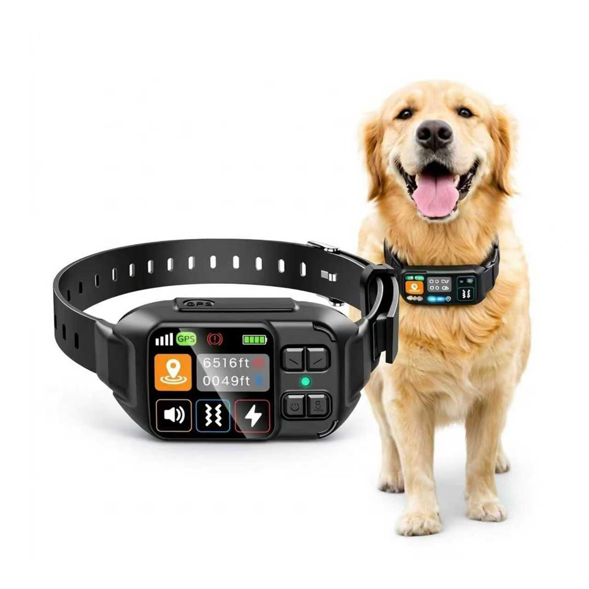 GPS Wireless Dog Fence System,Invisible Fence for Dogs with GPS Collar,Wireless Electric Dog Fence for Large & Small Dogs– Adjustable Boundary Collar,Waterproof & Rechargeable,Large Yard & Outdoor Use