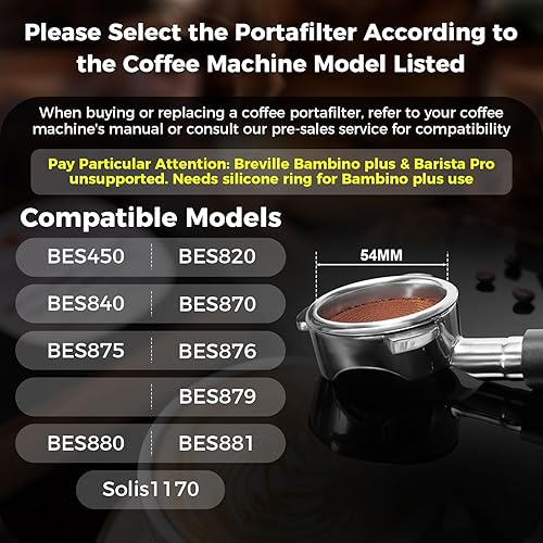 Miniatura 9 de IKAPE Coffee Products portafiltro E61 sin fondo compatible con máquinas de café E61 Flair 58 ECM Rocket Sanremo Synesso Slayer VBM incluye cesta de