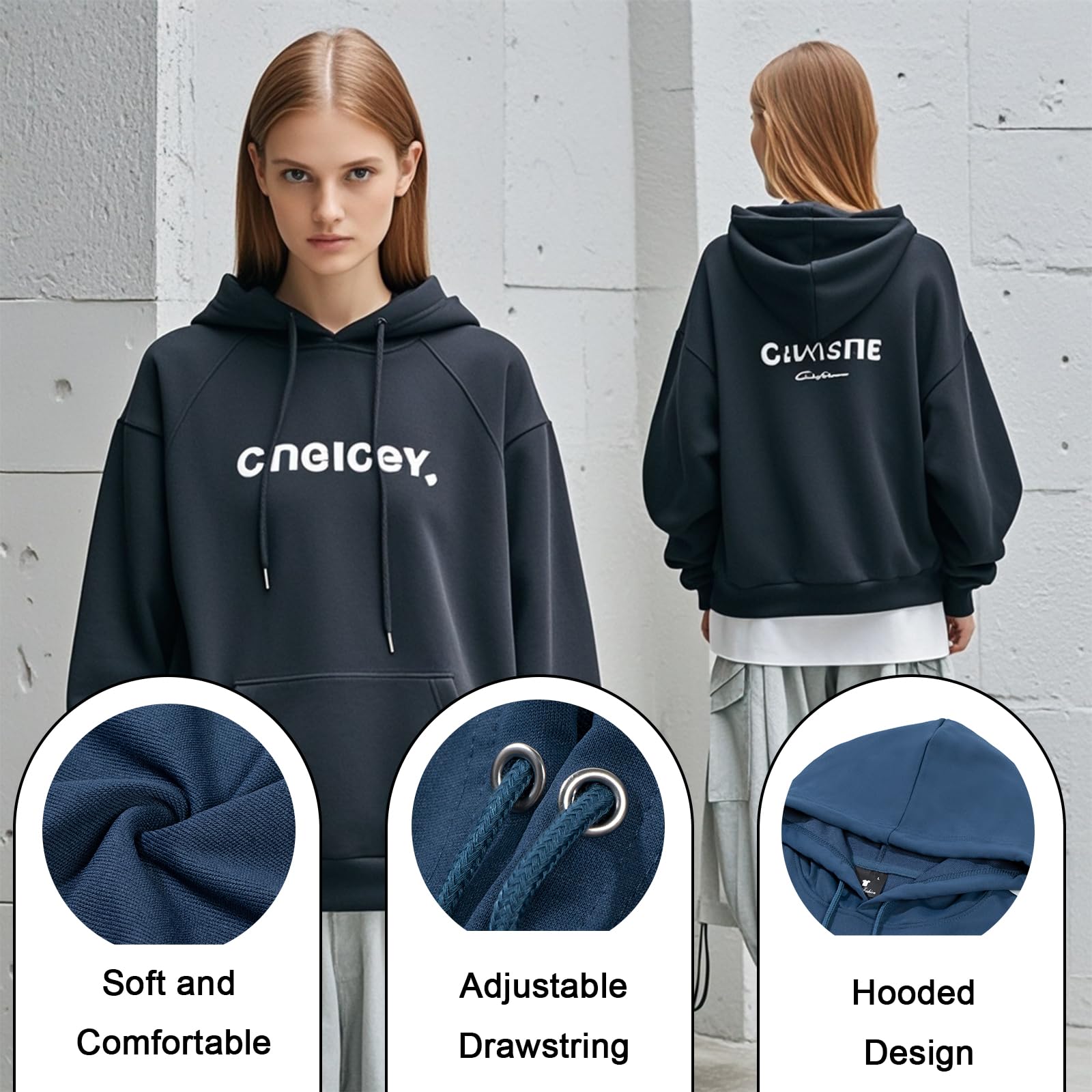 Générique Sweats à Capuche Personnalisé Pull Personnalisable avec Photo et Texte, Hoodie Unisexe