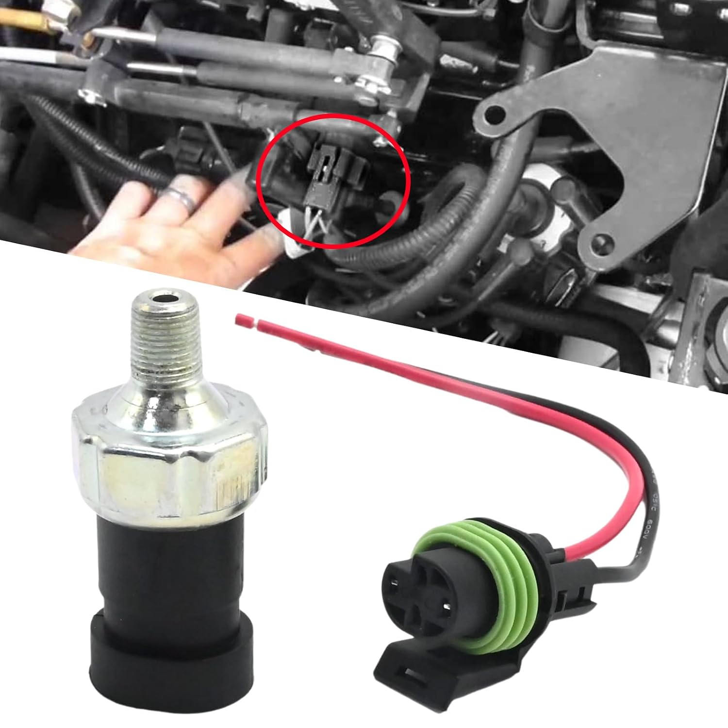 SYOWADA 87-864252A01 Oil Pressure Fuel Pump Pressure Shut Sensor Switch, Replacement for Mercruiser (Quicksilver) 4.3L 5.0L 5.7L 305 454, Replaces 87-805024