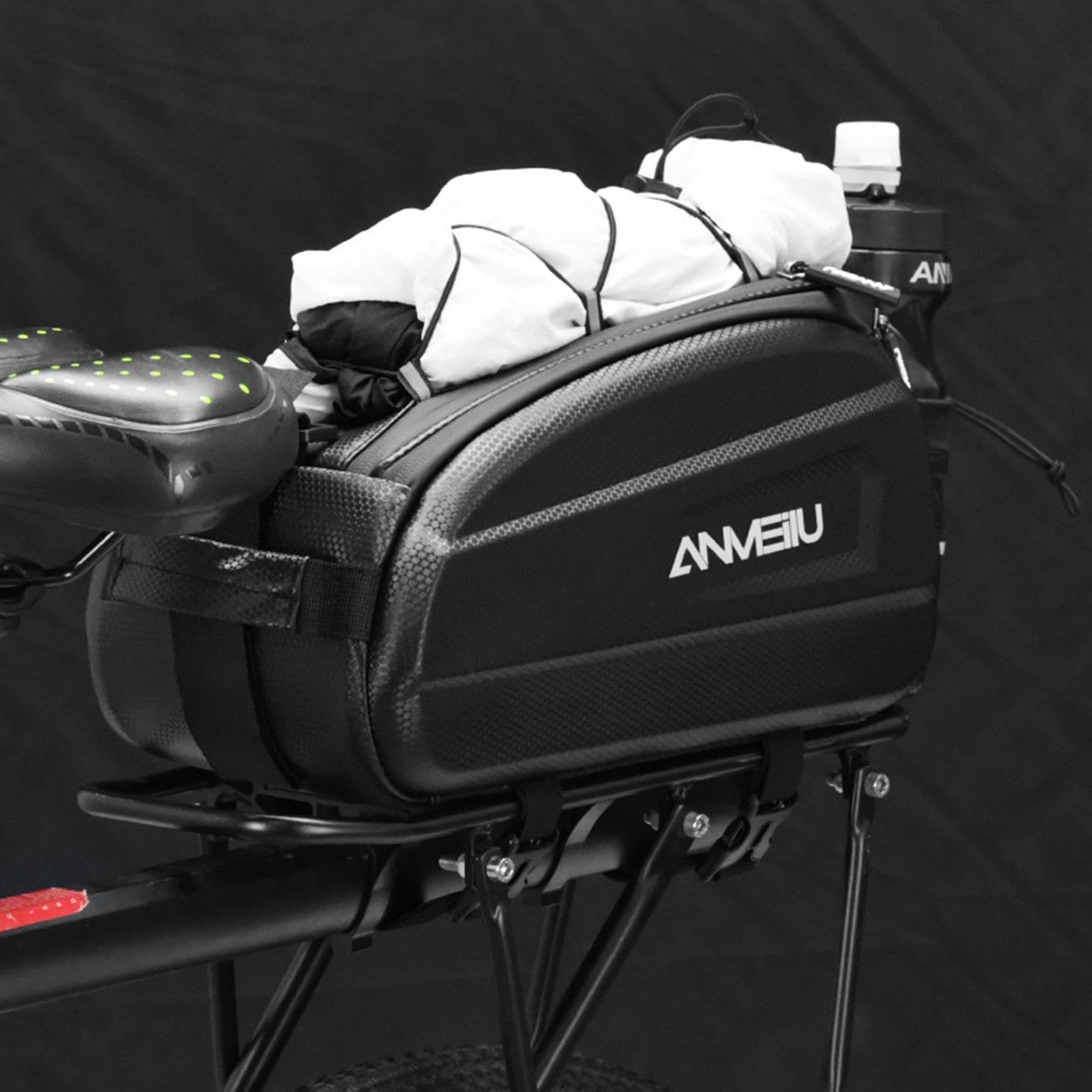 Borsa portabici Borsa per telaio posteriore per bicicletta con capacità di | Forniture per biciclette elettriche per bici Borsa portapacchi per vestiti, scarpe, cellulare, macchine