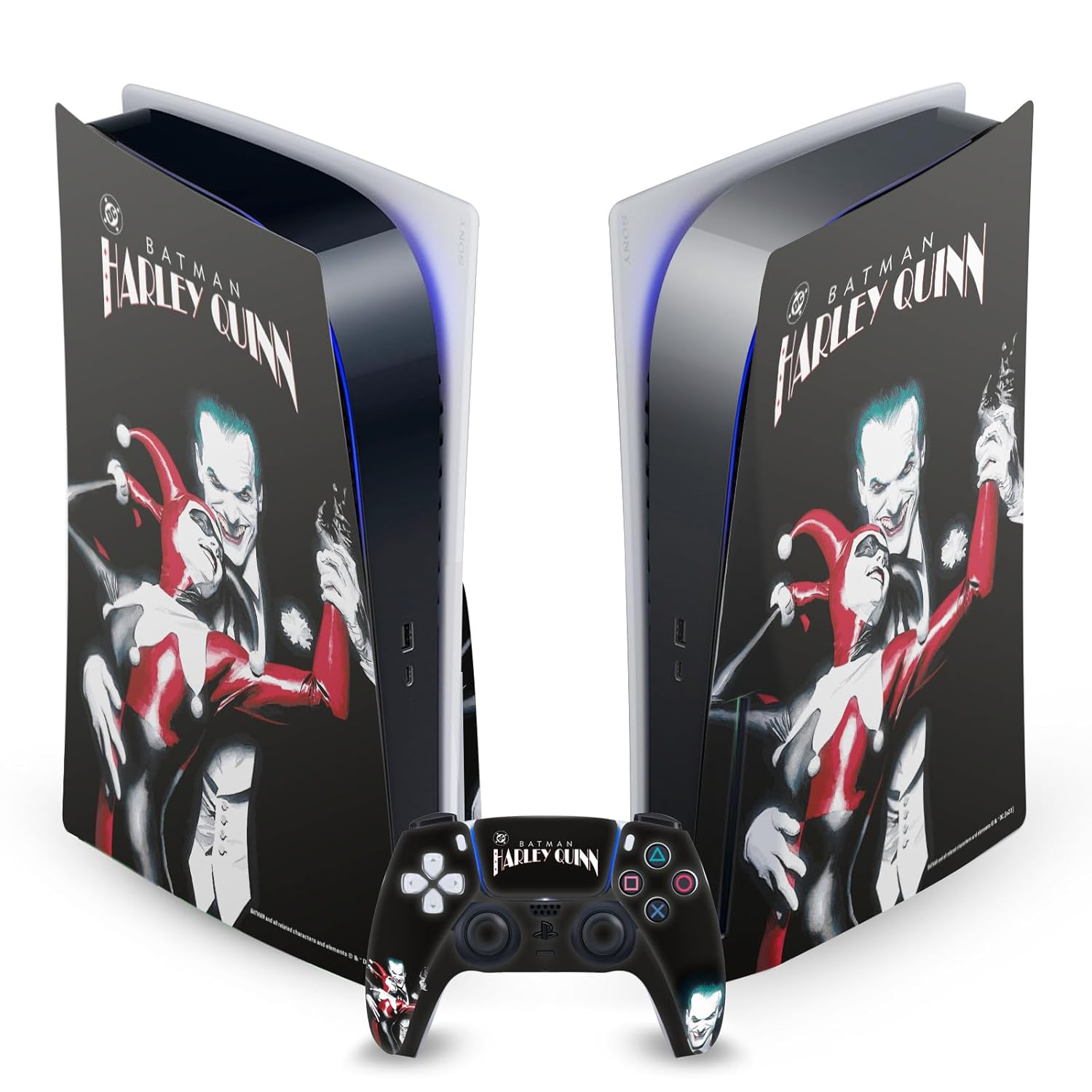 Head Case Designs Officially Licensed The Joker DC Comics Batman: Harley Quinn 1 Character Art Vinyl Faceplate Sticker Gaming Skin Decal Cover Compatible With PS5 Disc Console & DualSense