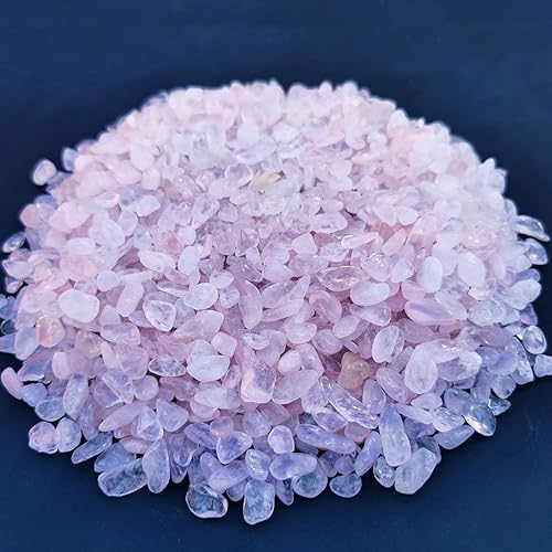 Piedras de cristal rosa de 2 libras de piedra triturada de cuarzo con forma irregular para plantas, cactus y suculentas, relleno de jarrón,