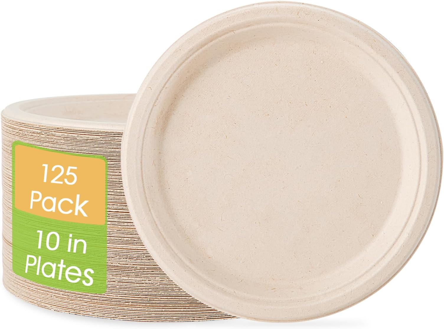 IJRPLM Oval Paper Plates,100 Pack 100 Compostable Oval Plates, 12 Inch Heavy Duty