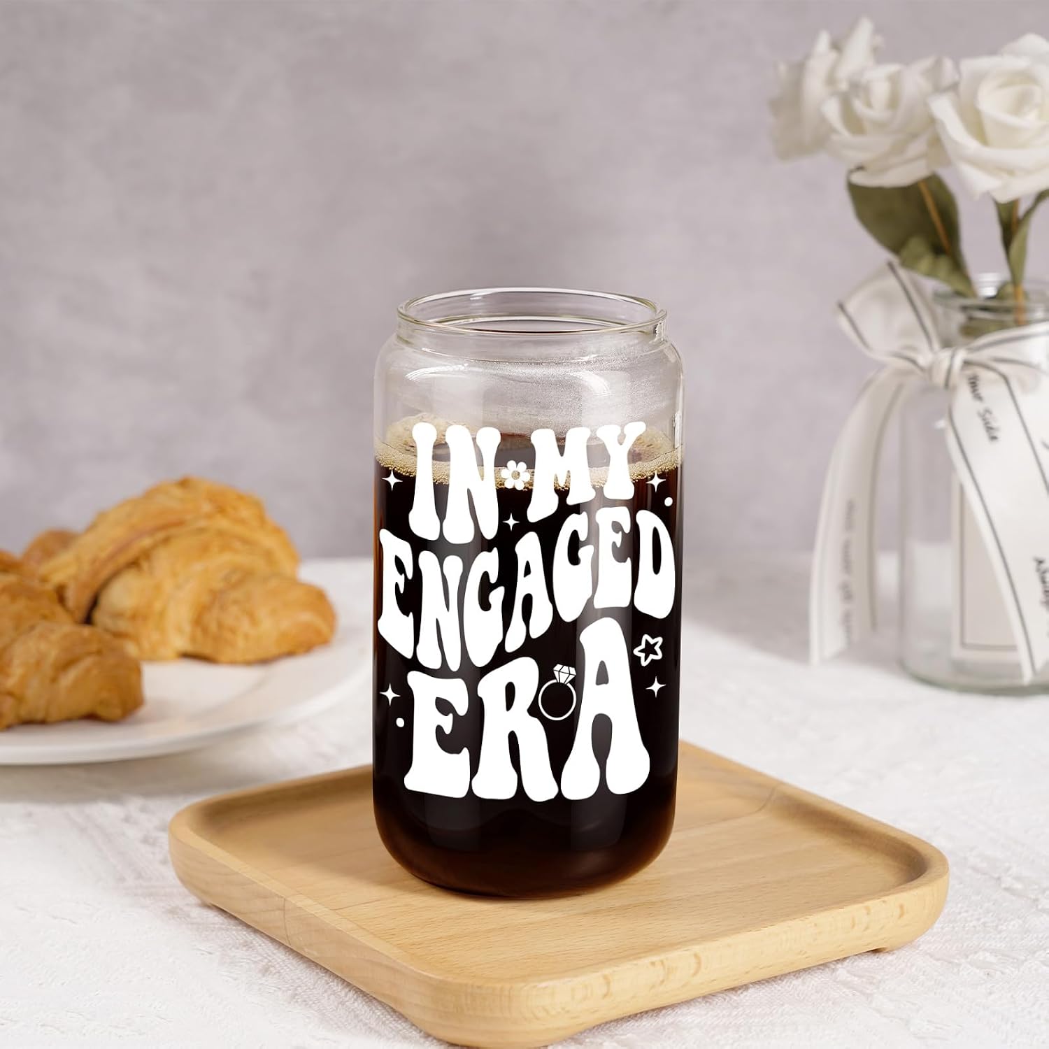 Coolife 16 oz Engaged Era Cup, Engagement Gifts for Women Her Fiance Bride