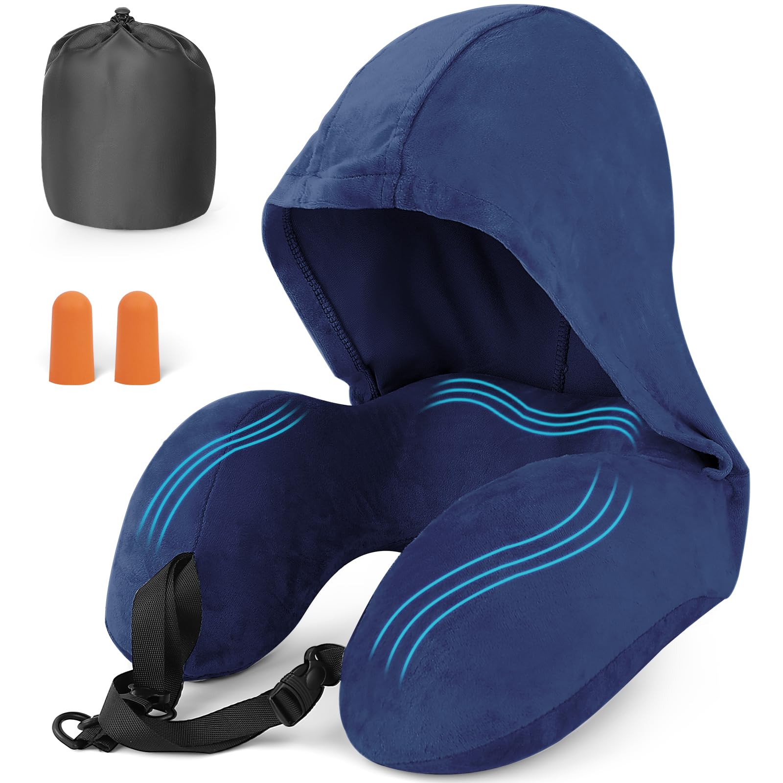 Travel Sleep Hoodies  トラベルパーカー　ネックピロー付き Travel Sleep Hoodies トラベルパーカーネックピロー付き