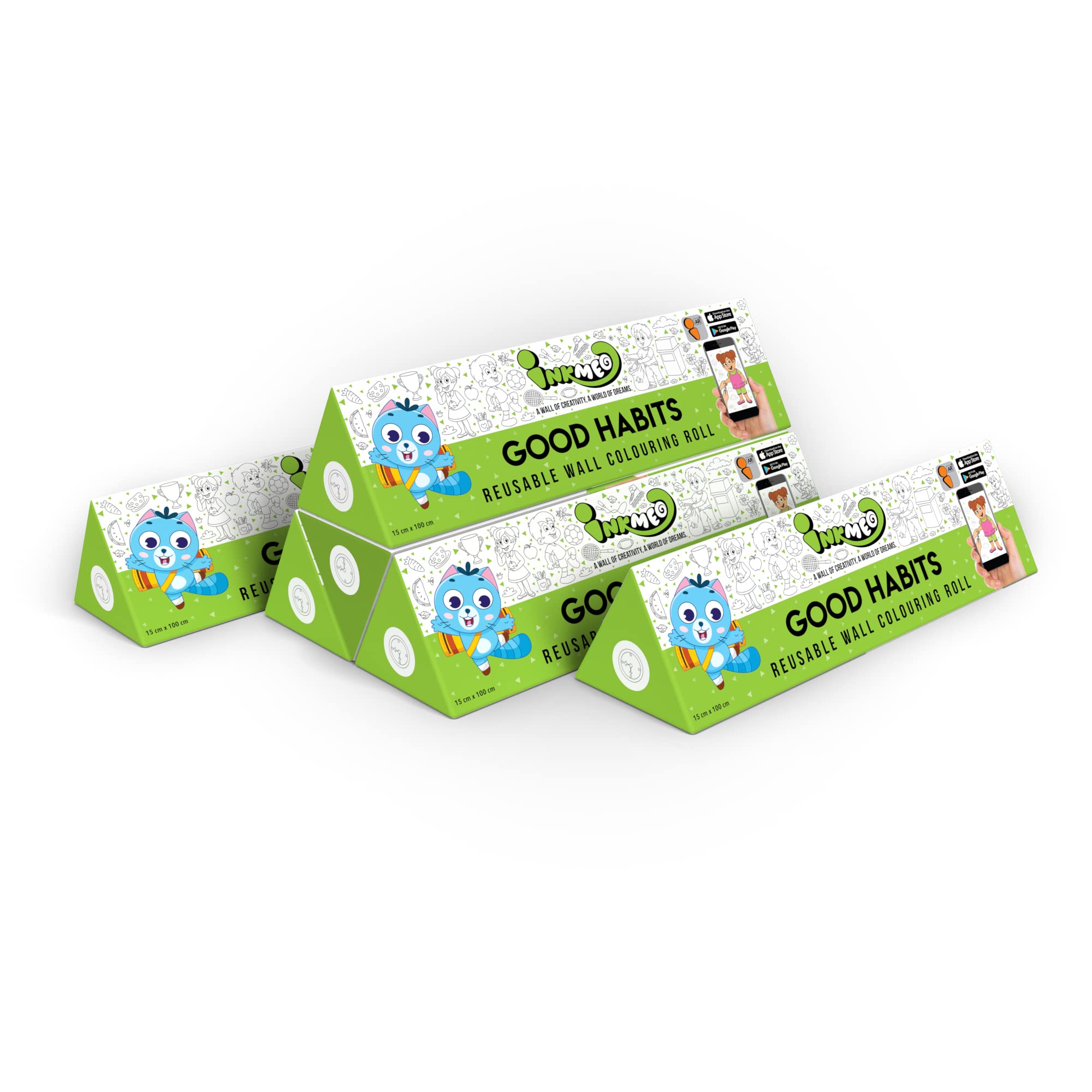 See full amazon price history chart for Inkmeo Good Habits Reusable Wall Colouring Rolls - Teach Kids with AR Visuals (Colouring Kit + App) | Return Gifts for Kids Ages 2+ | Size: 6x40 Inches Each (Pack of 6) Inkmeo Good Habits Reusable Wall Colouring Rolls - Teach Kids with AR Visuals (Colouring Kit + App) | Return Gifts for Kids Ages 2+ | Size: 6x40 Inches Each (Pack of 6) (B0BYZP6FCR) Amazon Price History, Amazon Price Tracker